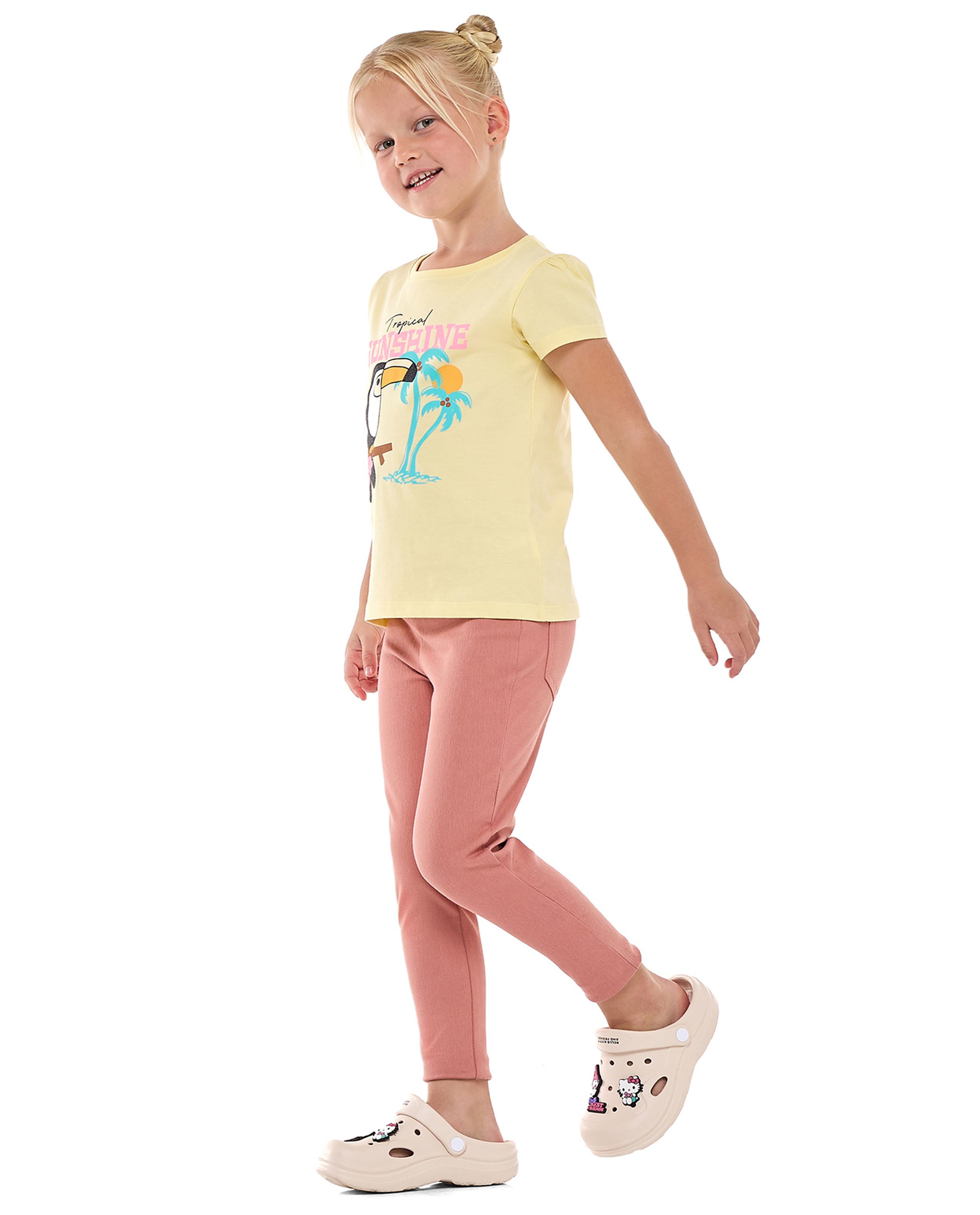 Solid Skinny Fit Pants with Elastic Waist