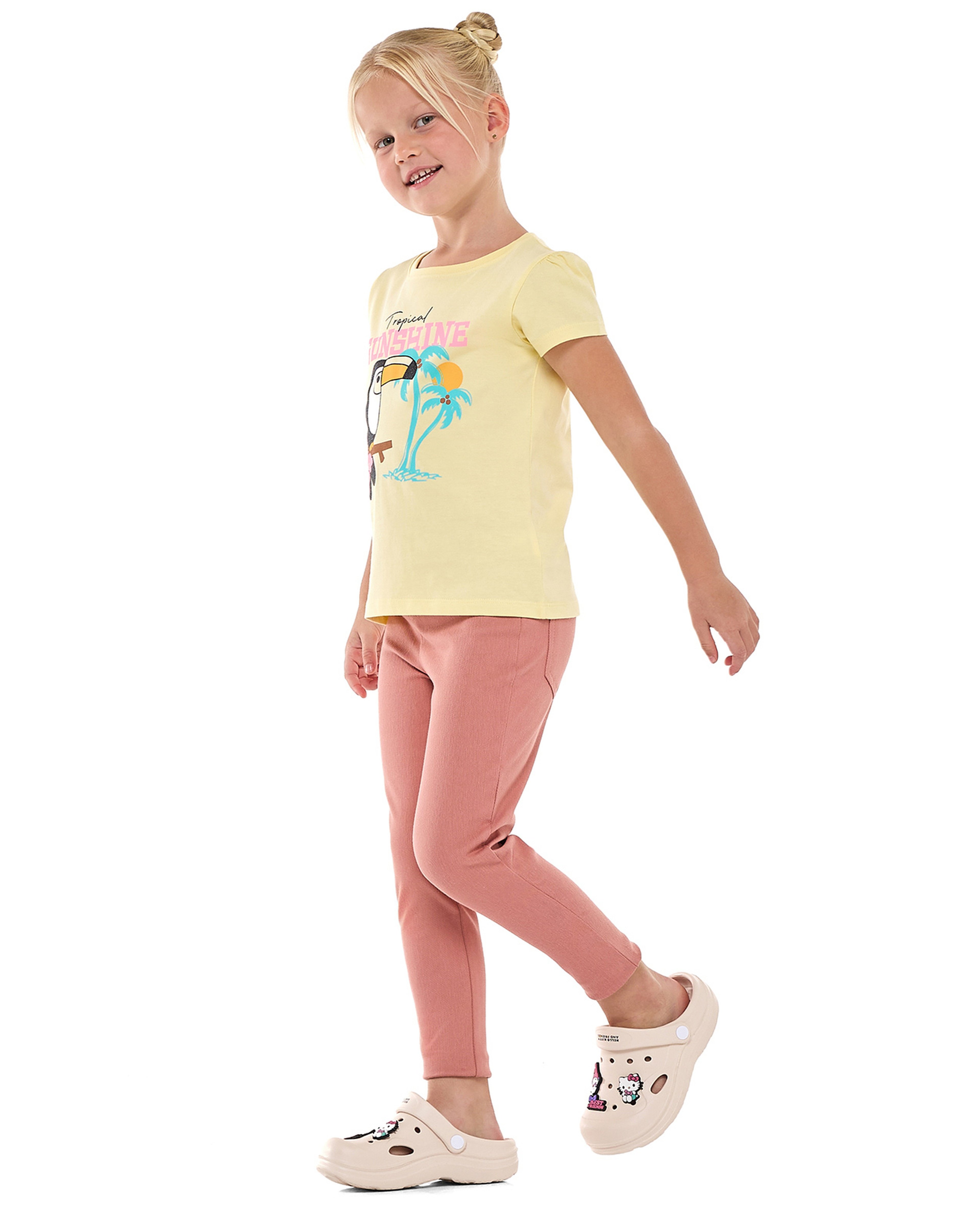 بنطال ضيق سادة بخصر مرن