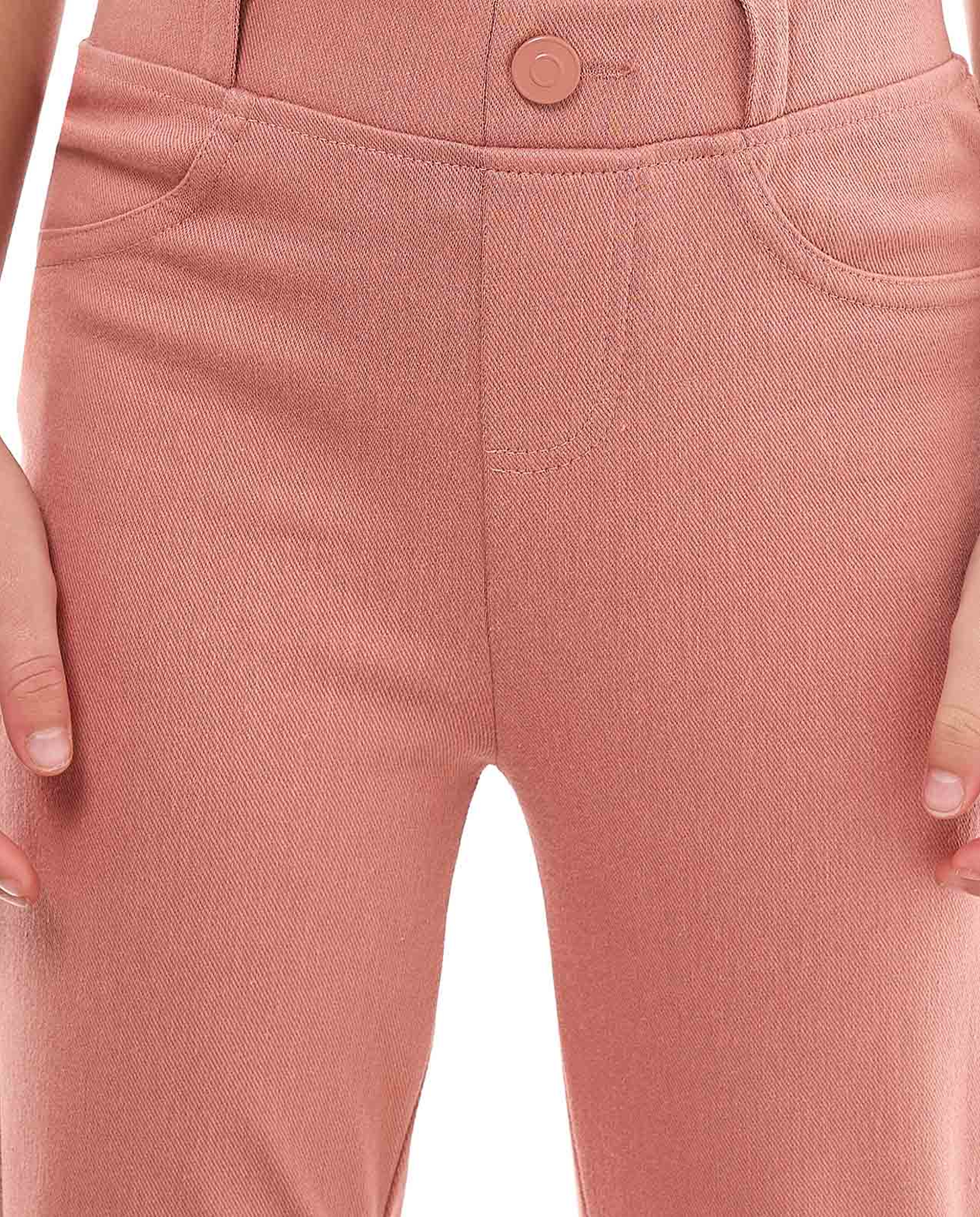 Solid Skinny Fit Pants with Elastic Waist