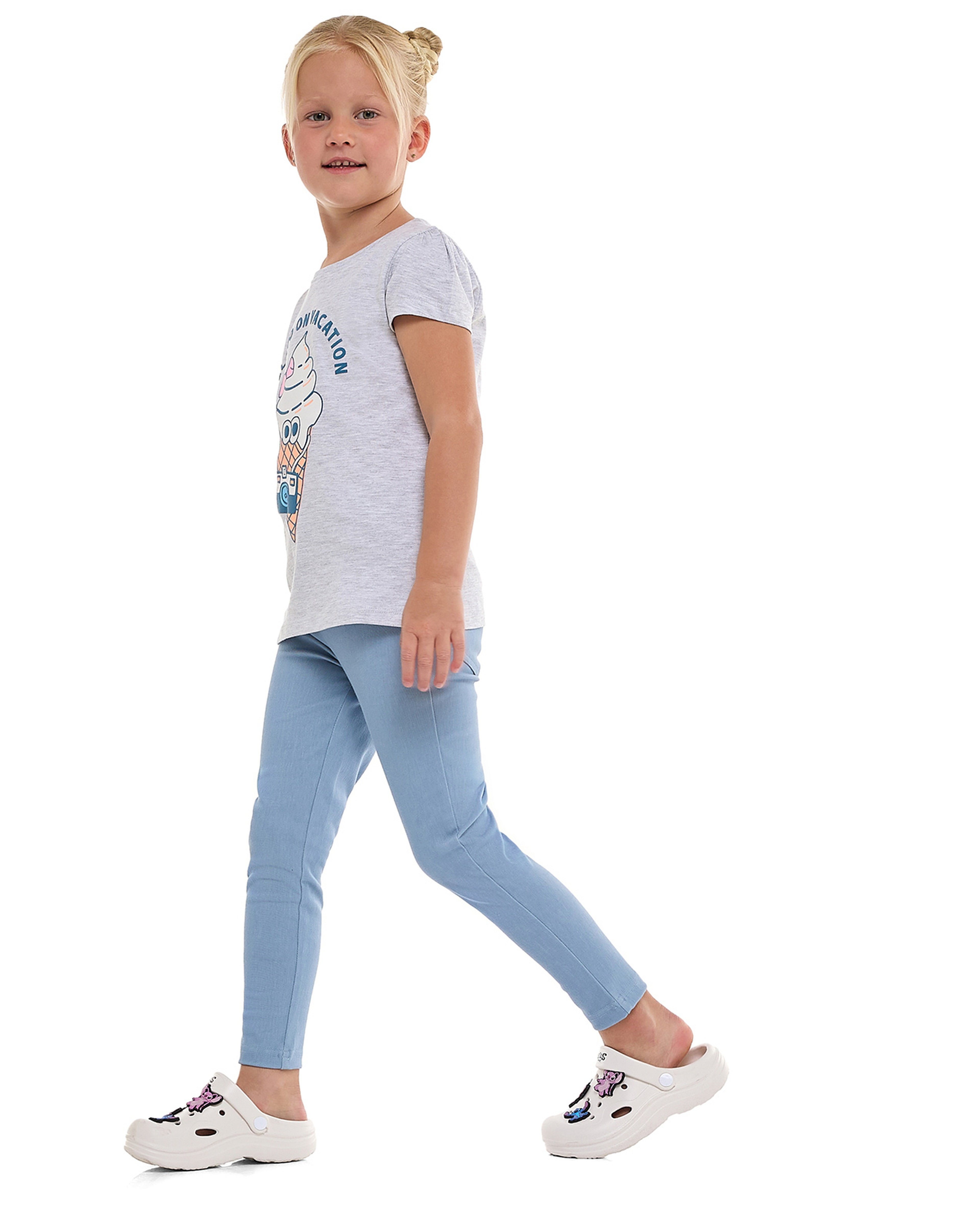 بنطال ضيق سادة بخصر مرن