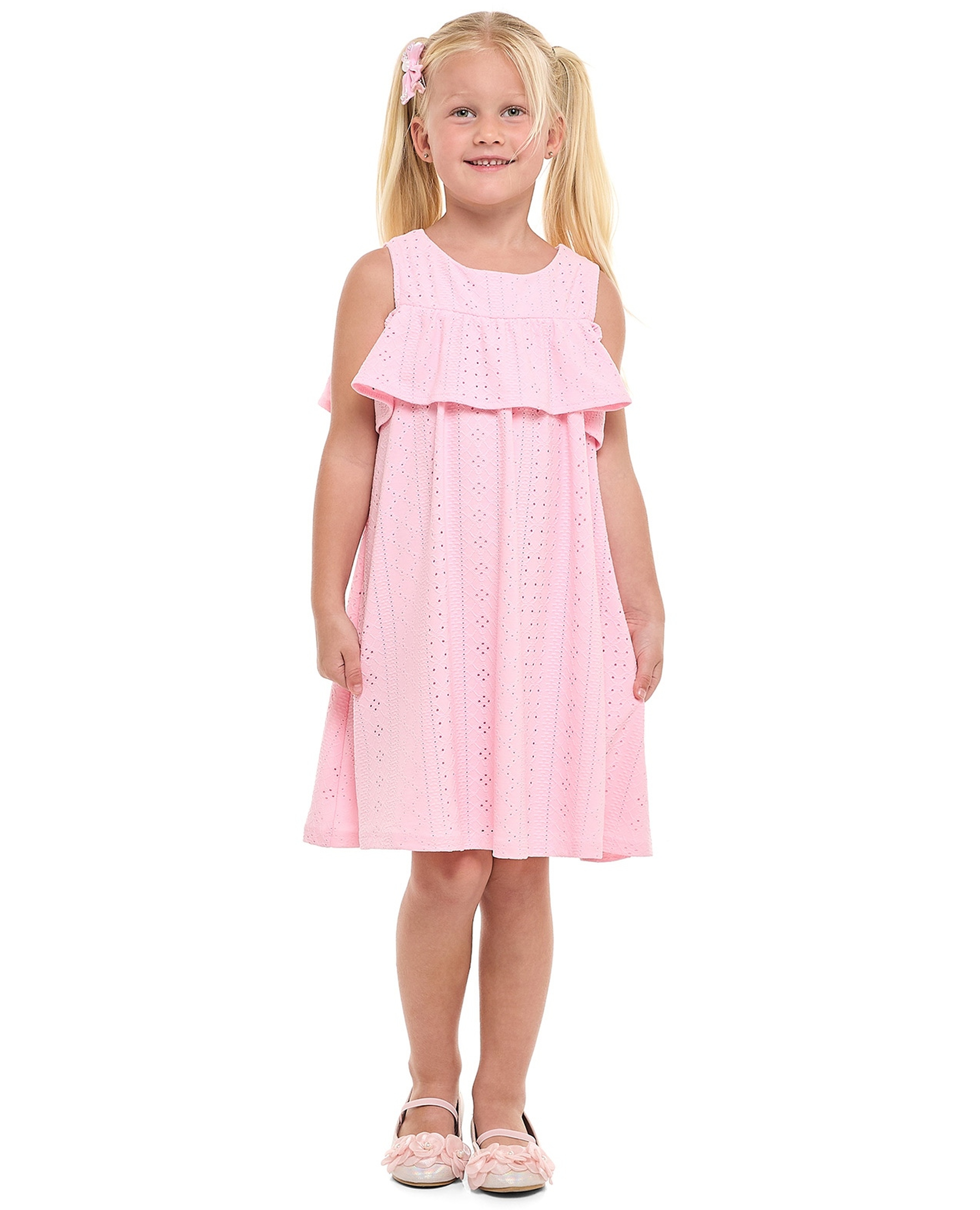 فستان بدون أكمام شيفلي بياقة مستديرة