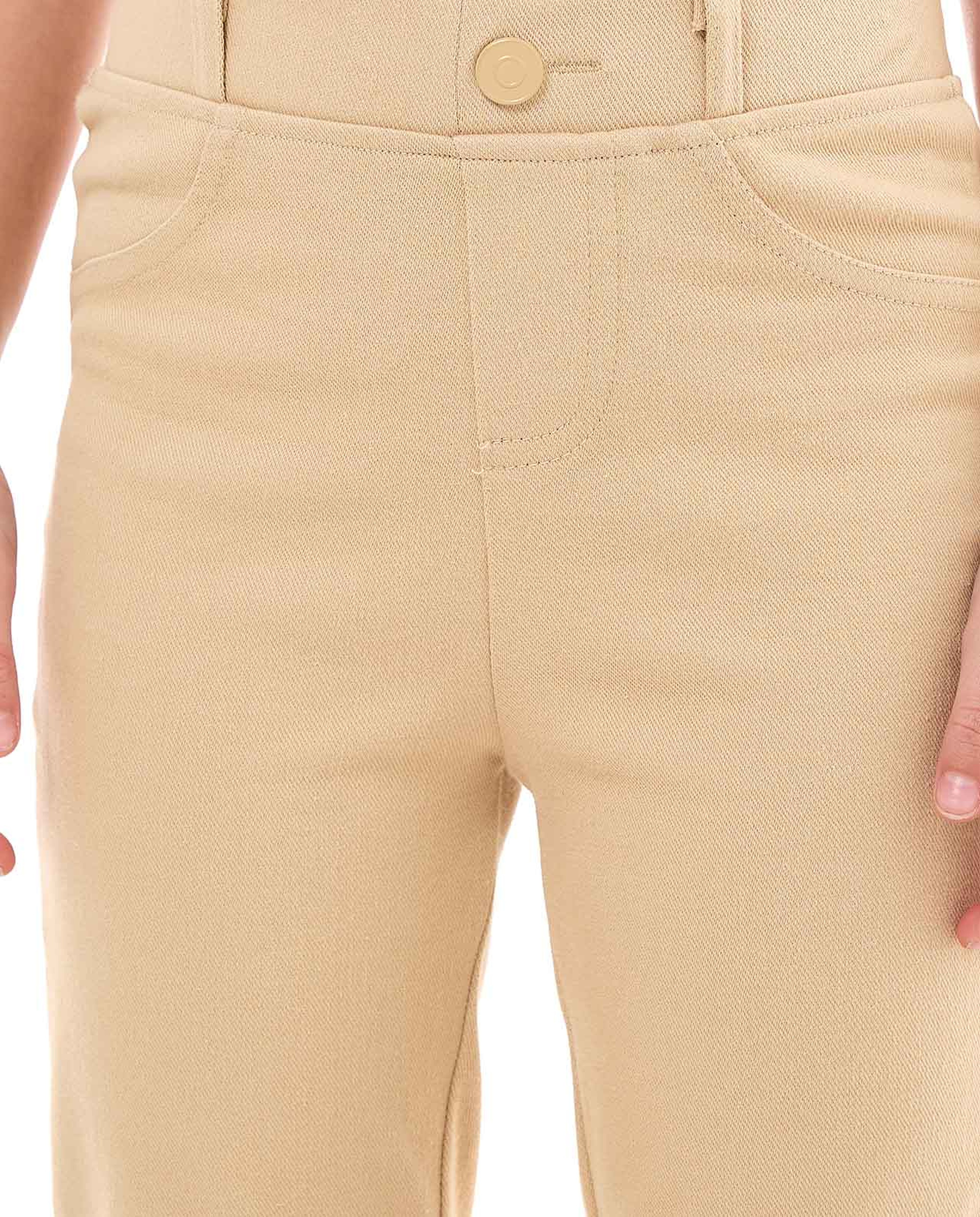 Solid Skinny Fit Pants with Elastic Waist