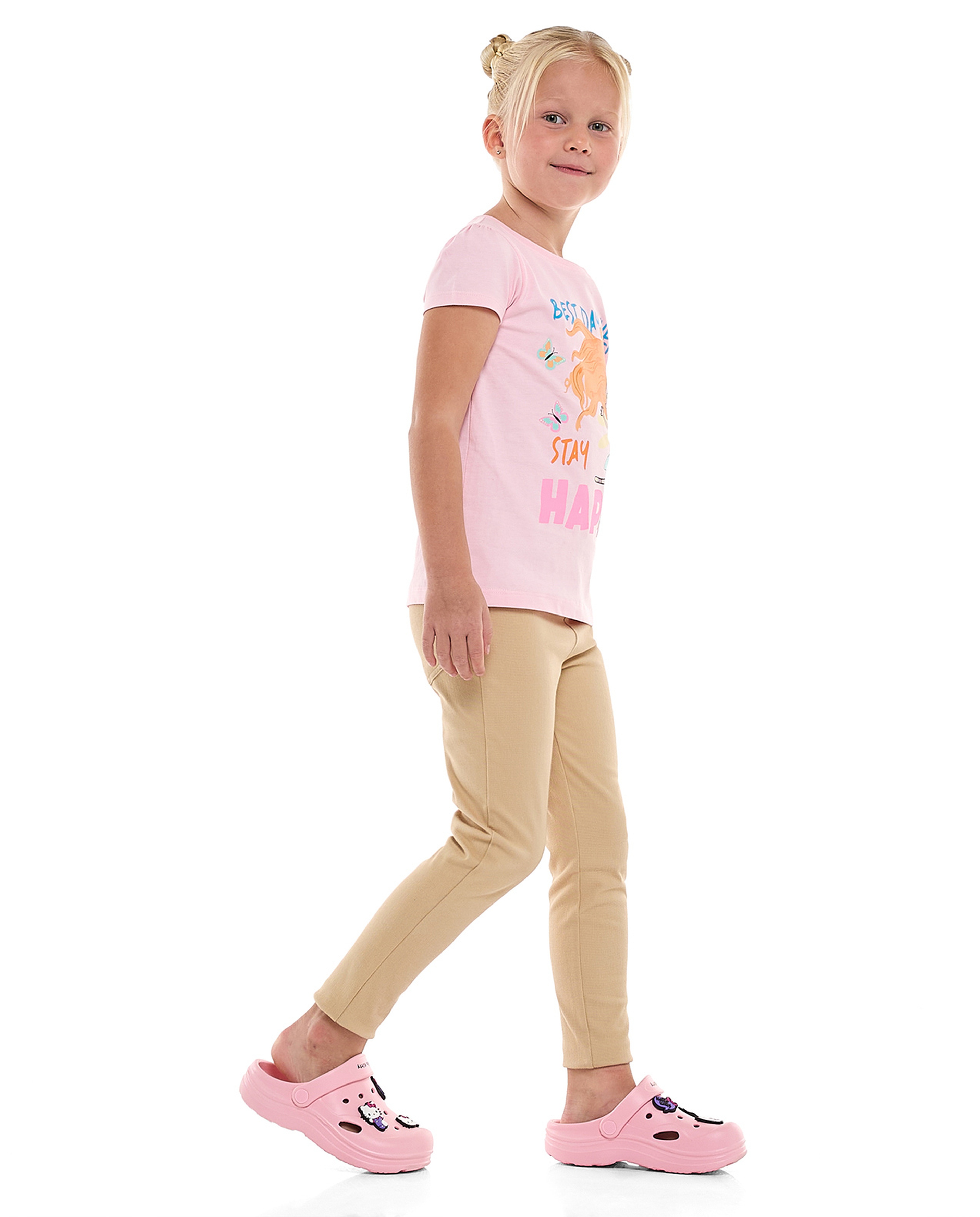 Solid Skinny Fit Pants with Elastic Waist