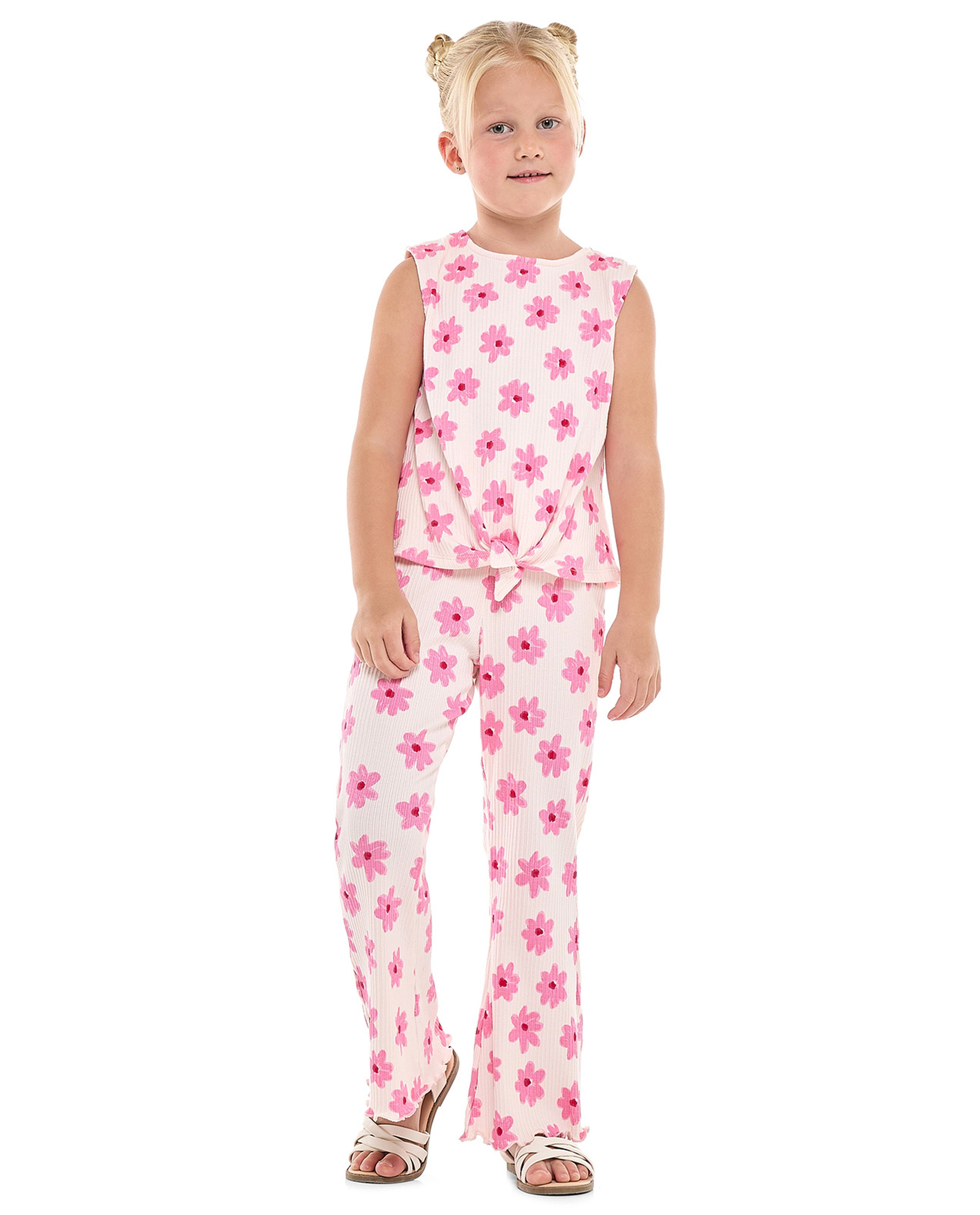 Floral Printed Top and Pants Set