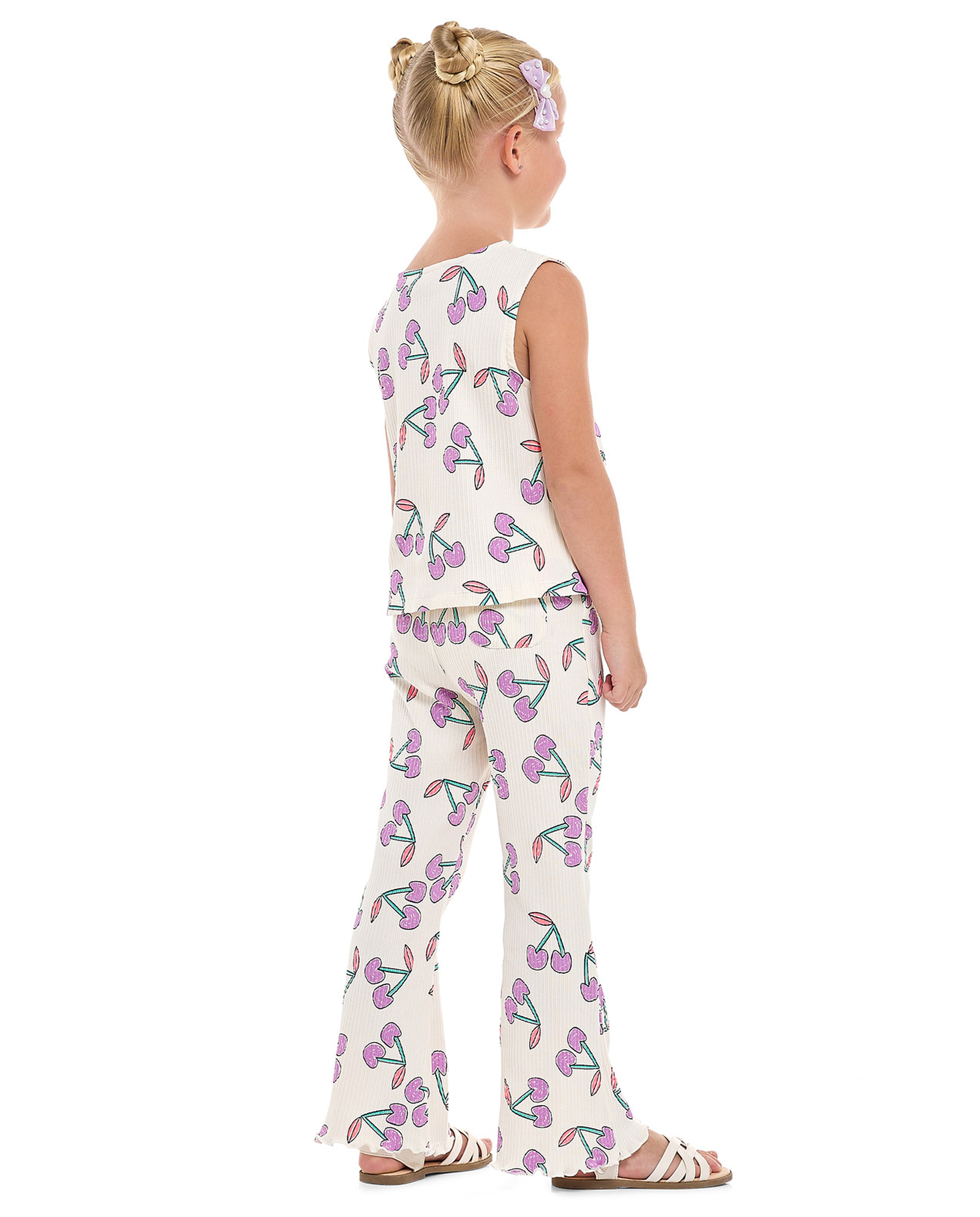 Printed Top and Pants Set