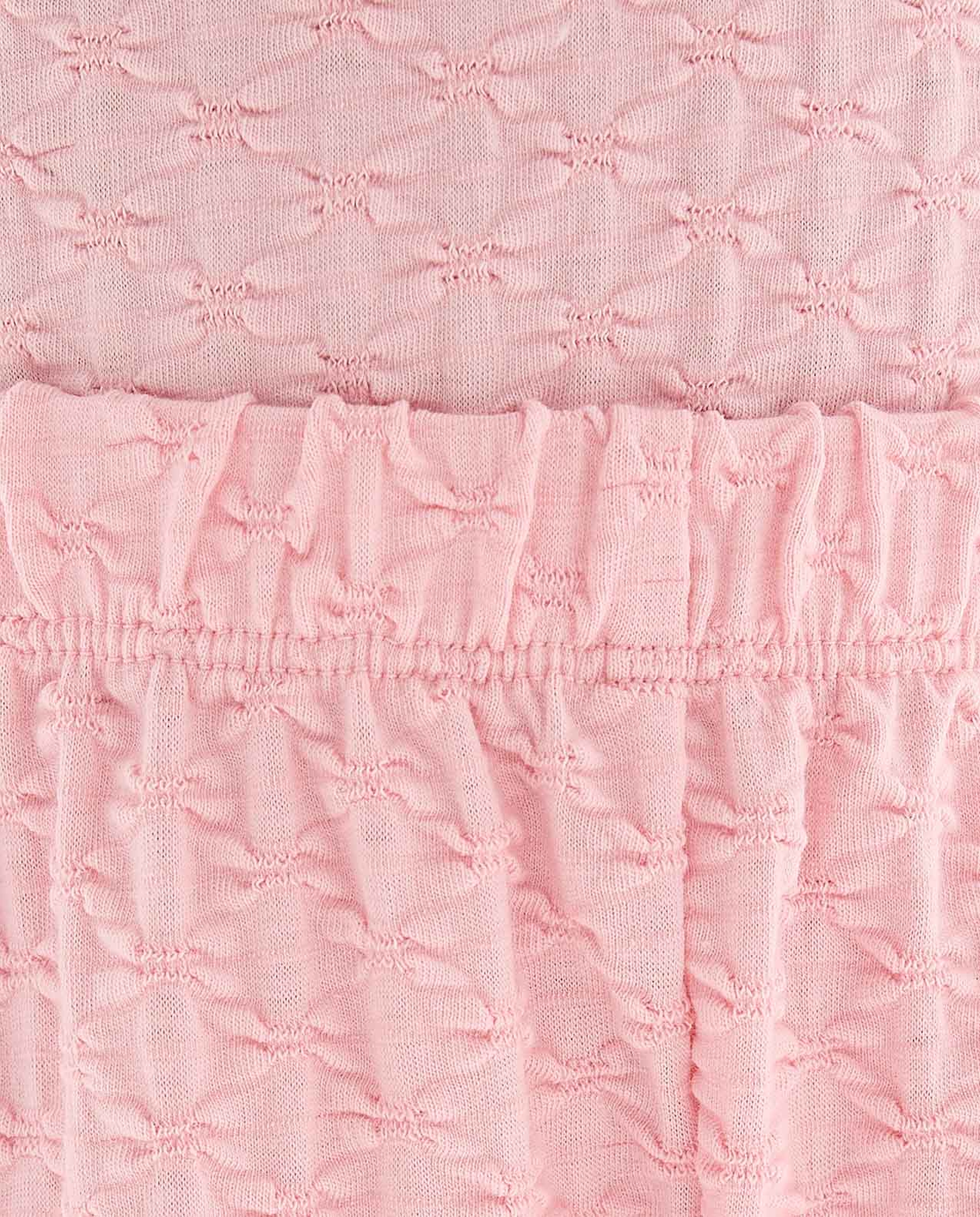 Textured Bow Detail Top and Pants Set