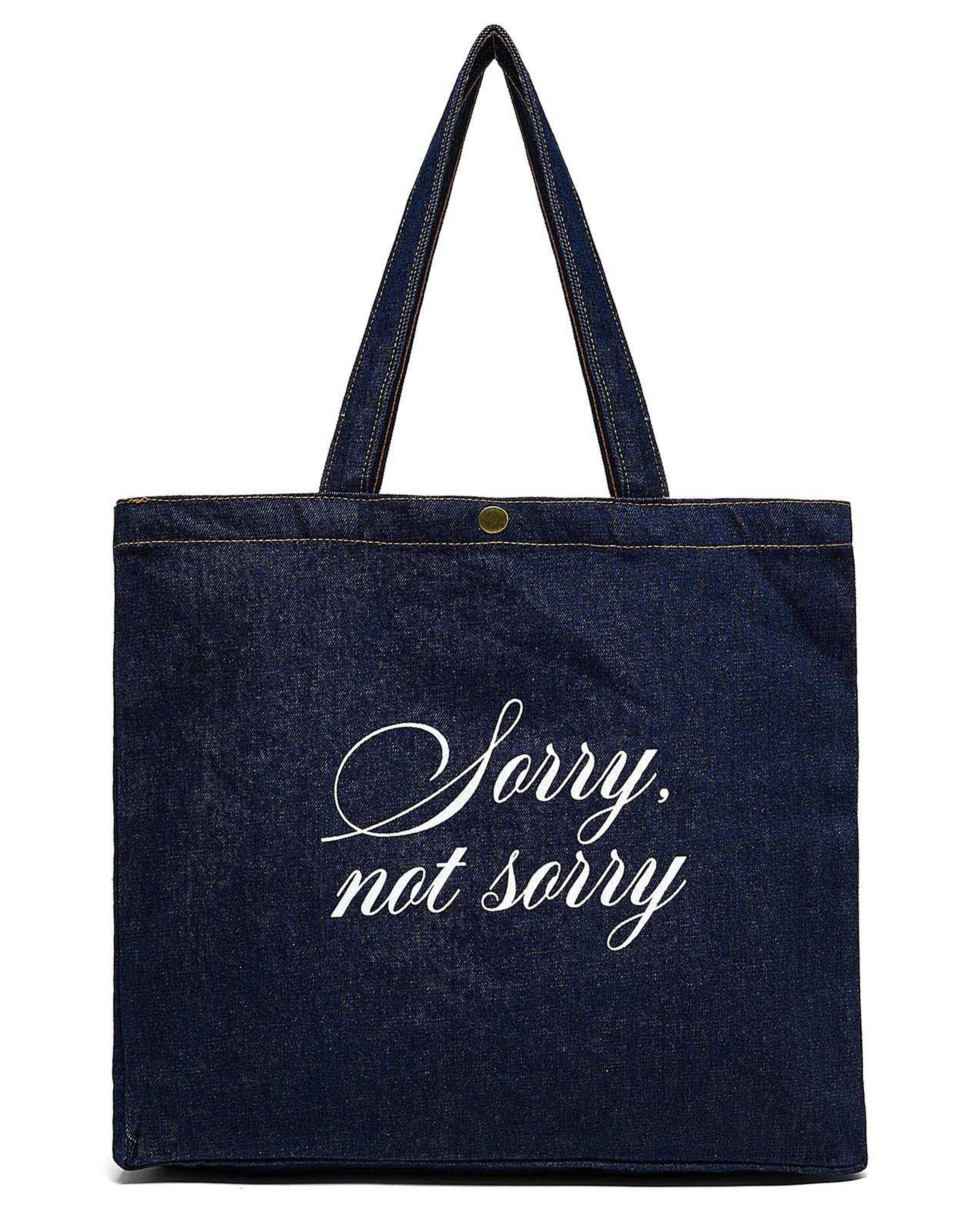 Printed Denim Shoulder Bag