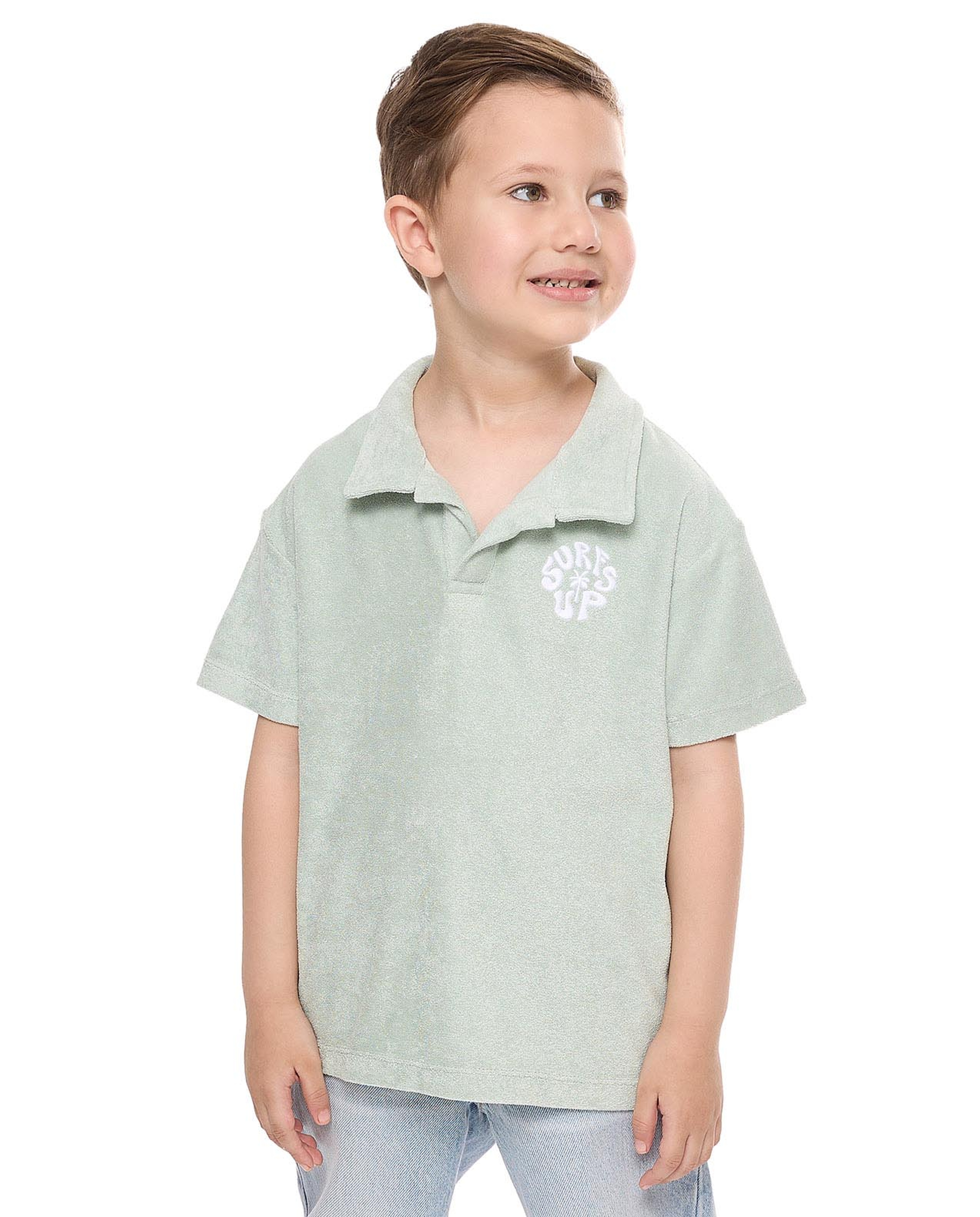 Embroidered Polo T-Shirt with Short Sleeves