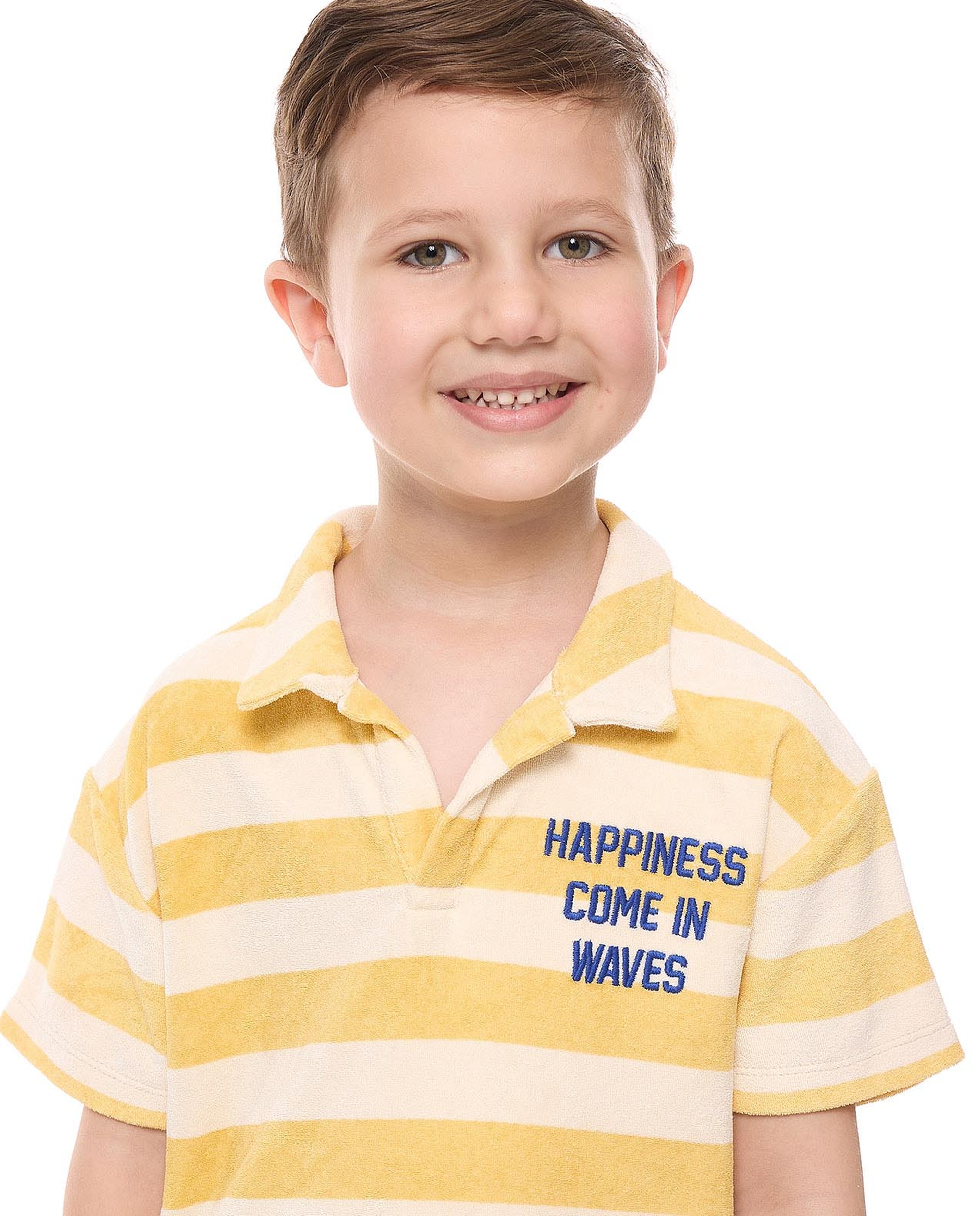 تيشيرت بولو بألوان متناسقة وأكمام قصيرة