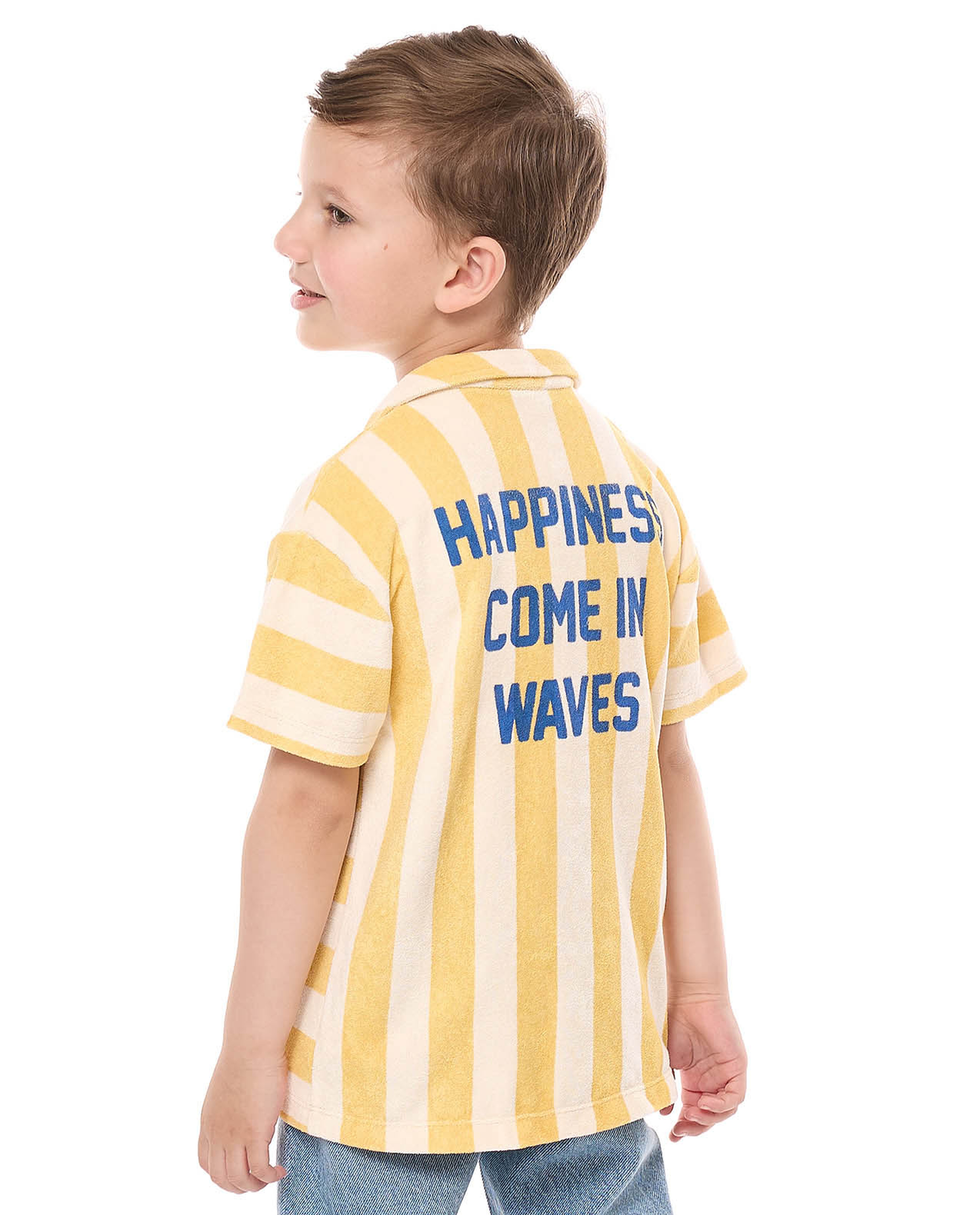 تيشيرت بولو بألوان متناسقة وأكمام قصيرة