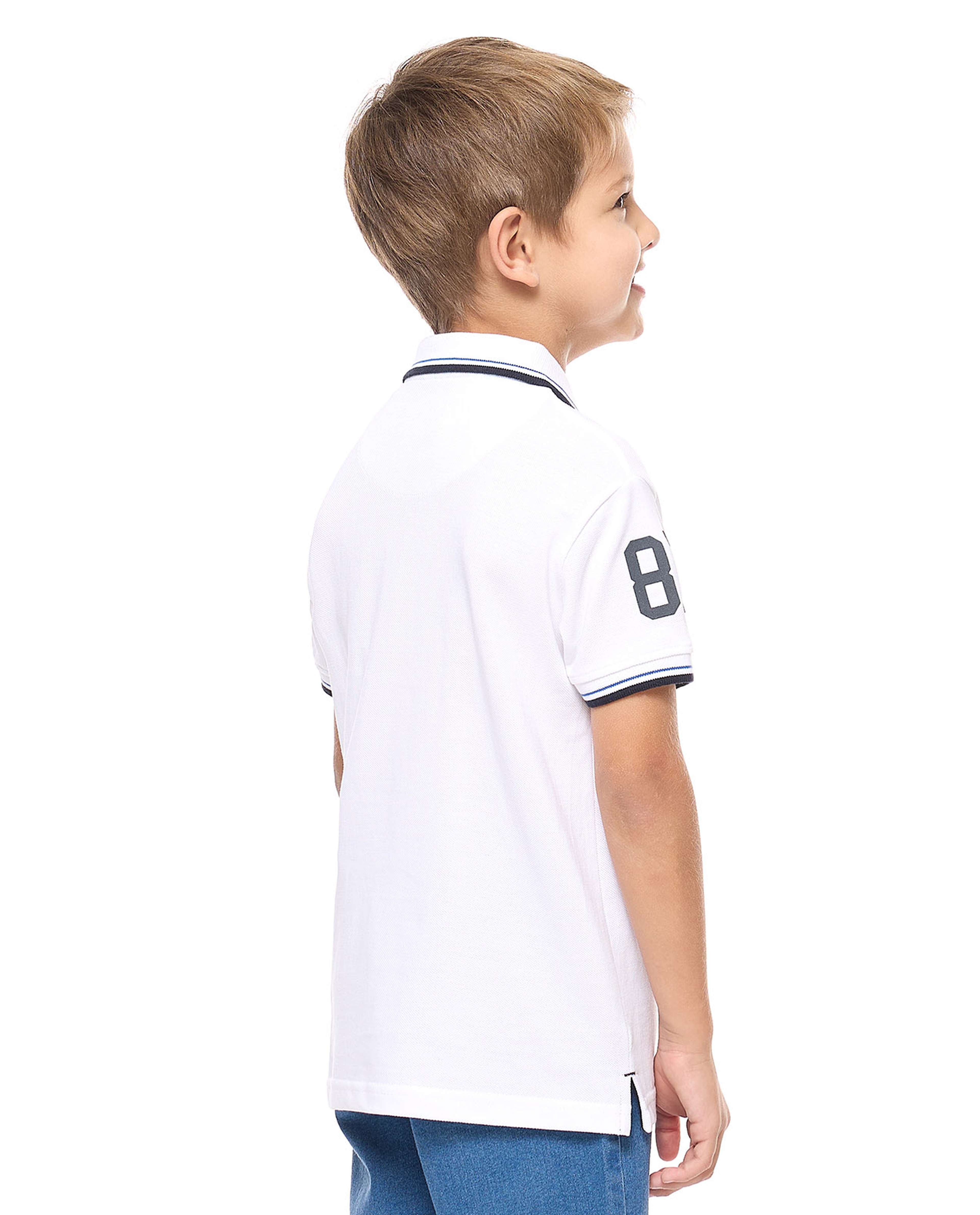 Printed Polo T-Shirt with Short Sleeves