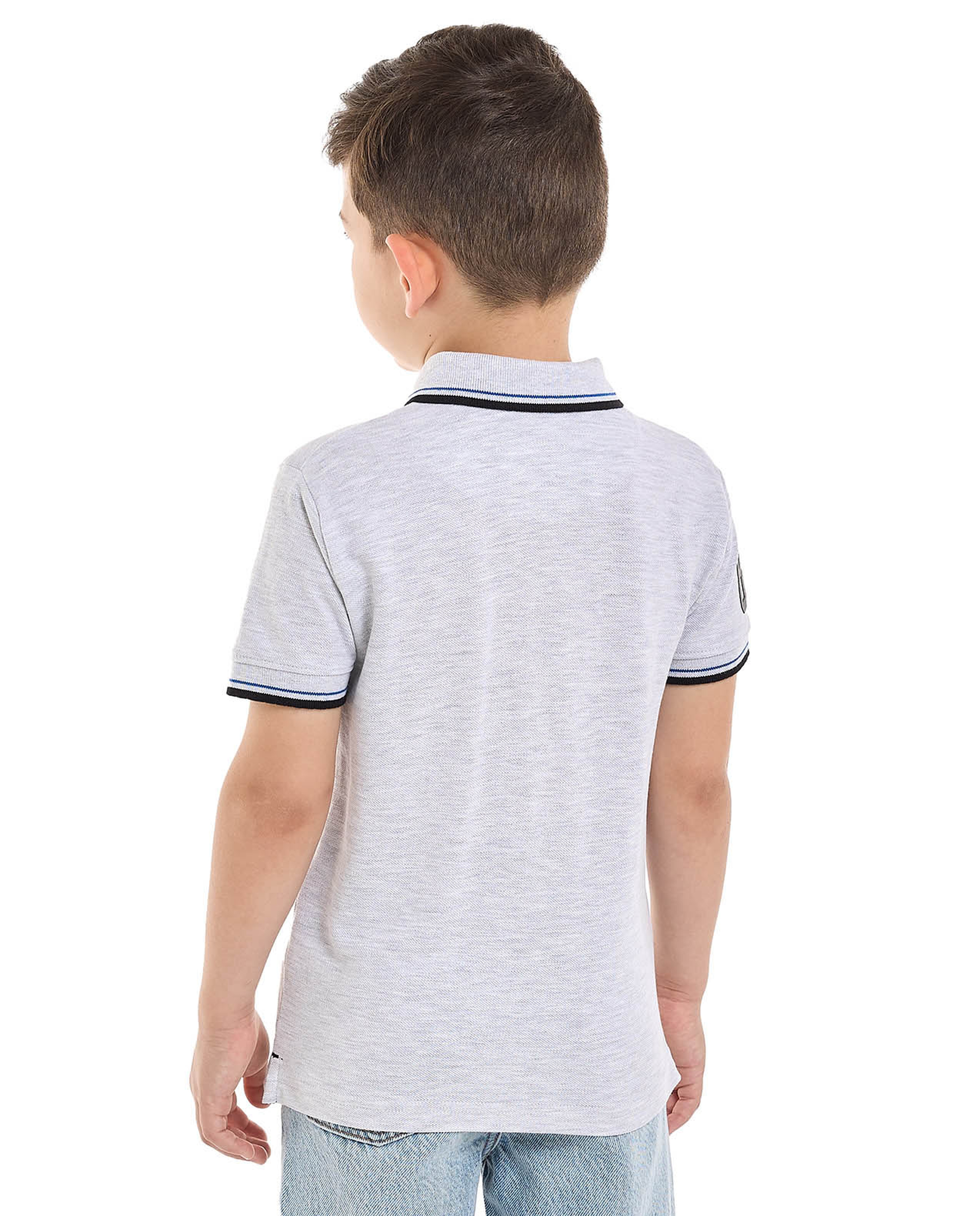 Printed Polo T-Shirt with Short Sleeves