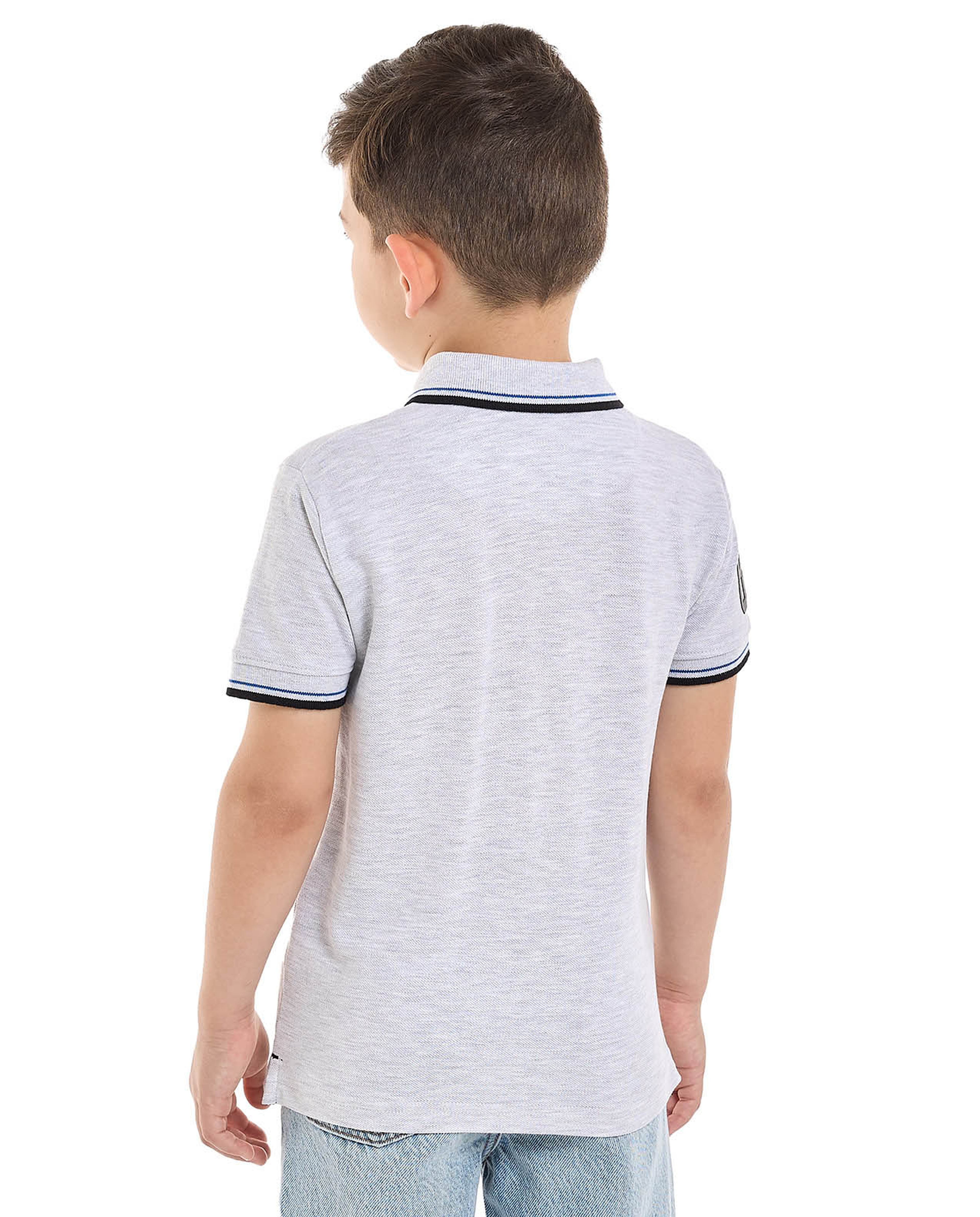 Printed Polo T-Shirt with Short Sleeves