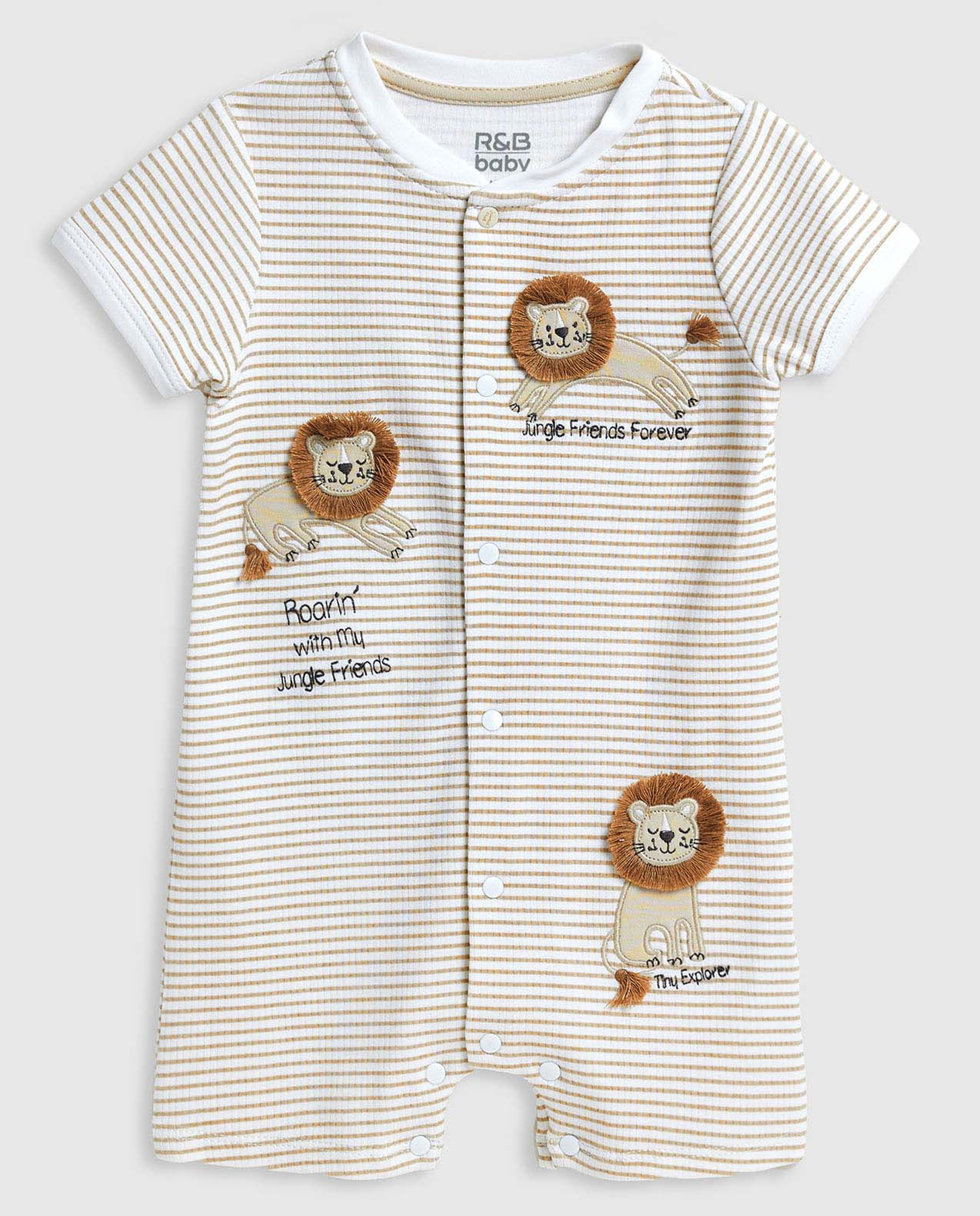 Embroidered Rompers and Cap Set