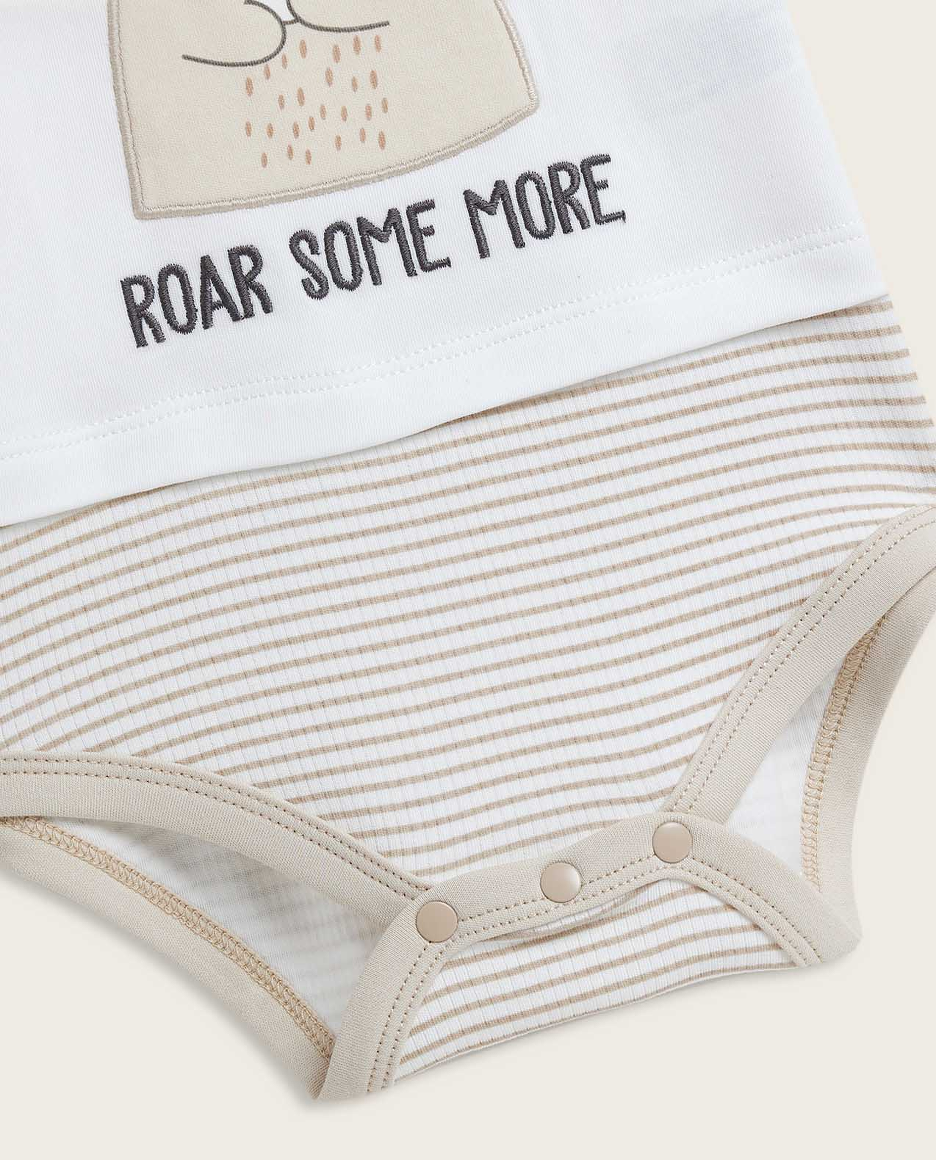 Embroidered Bodysuit with Crew Neck and Short Sleeves