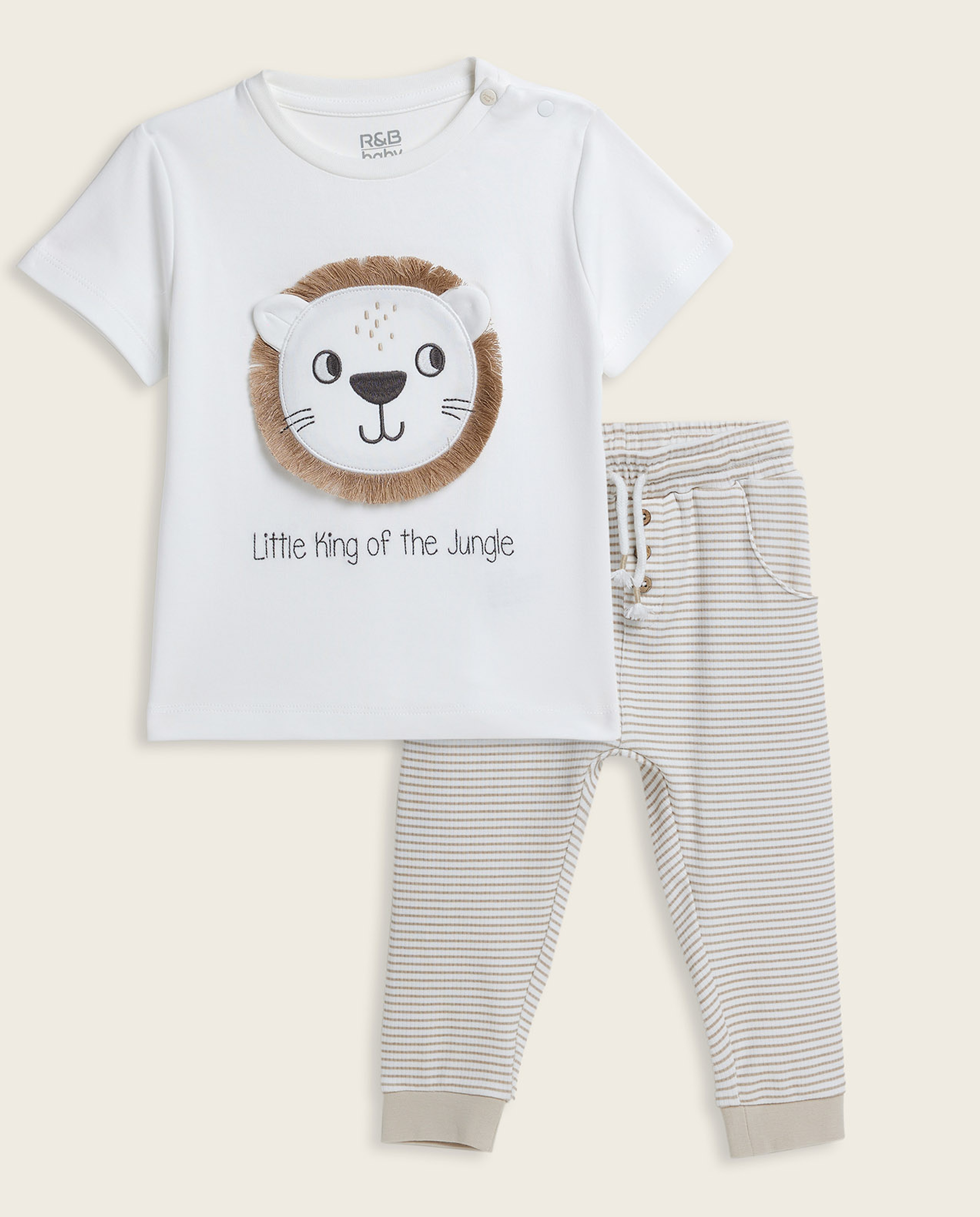 Appliqued T-Shirt and Joggers Set