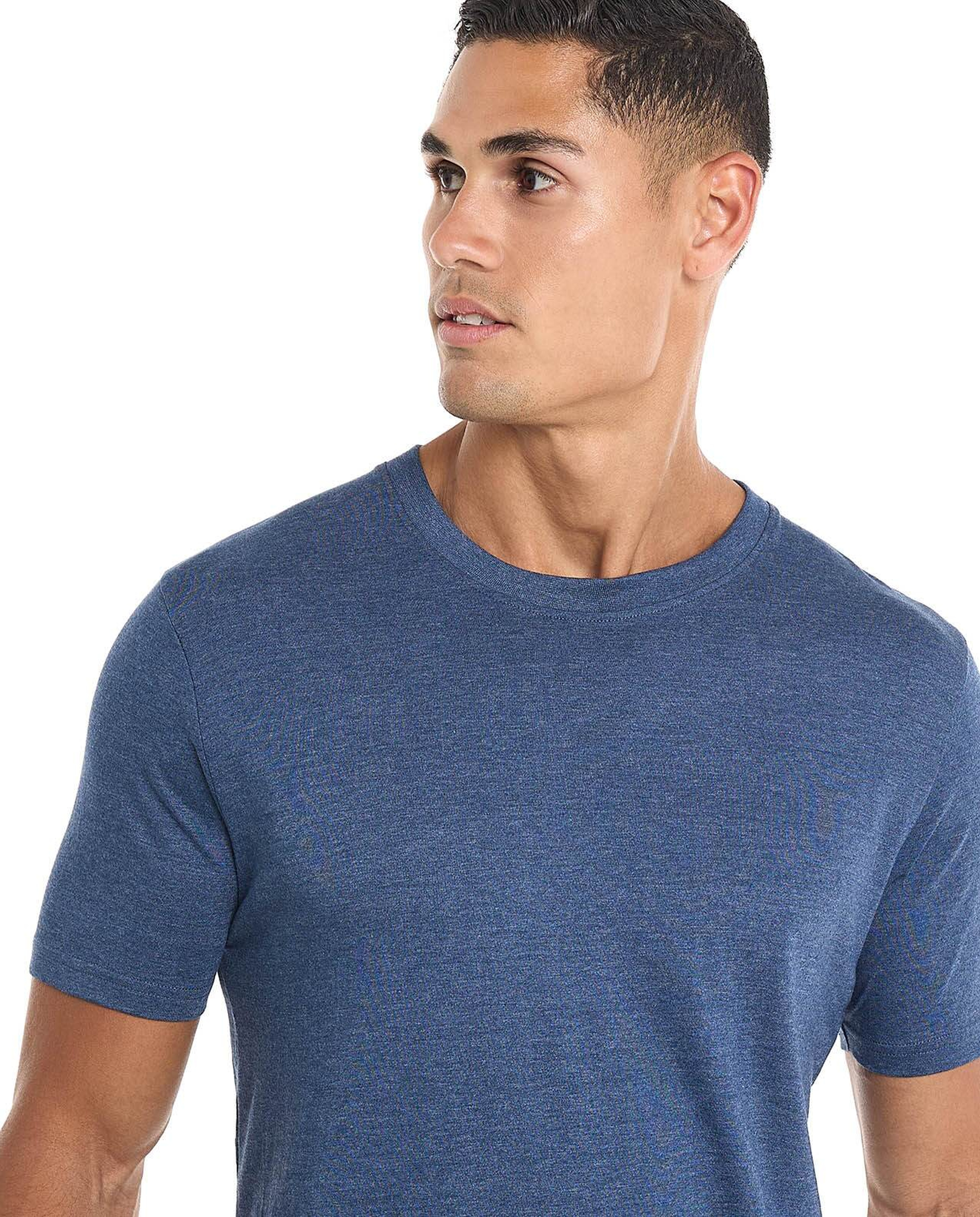 Solid T-Shirt with Crew Neck and Short Sleeves