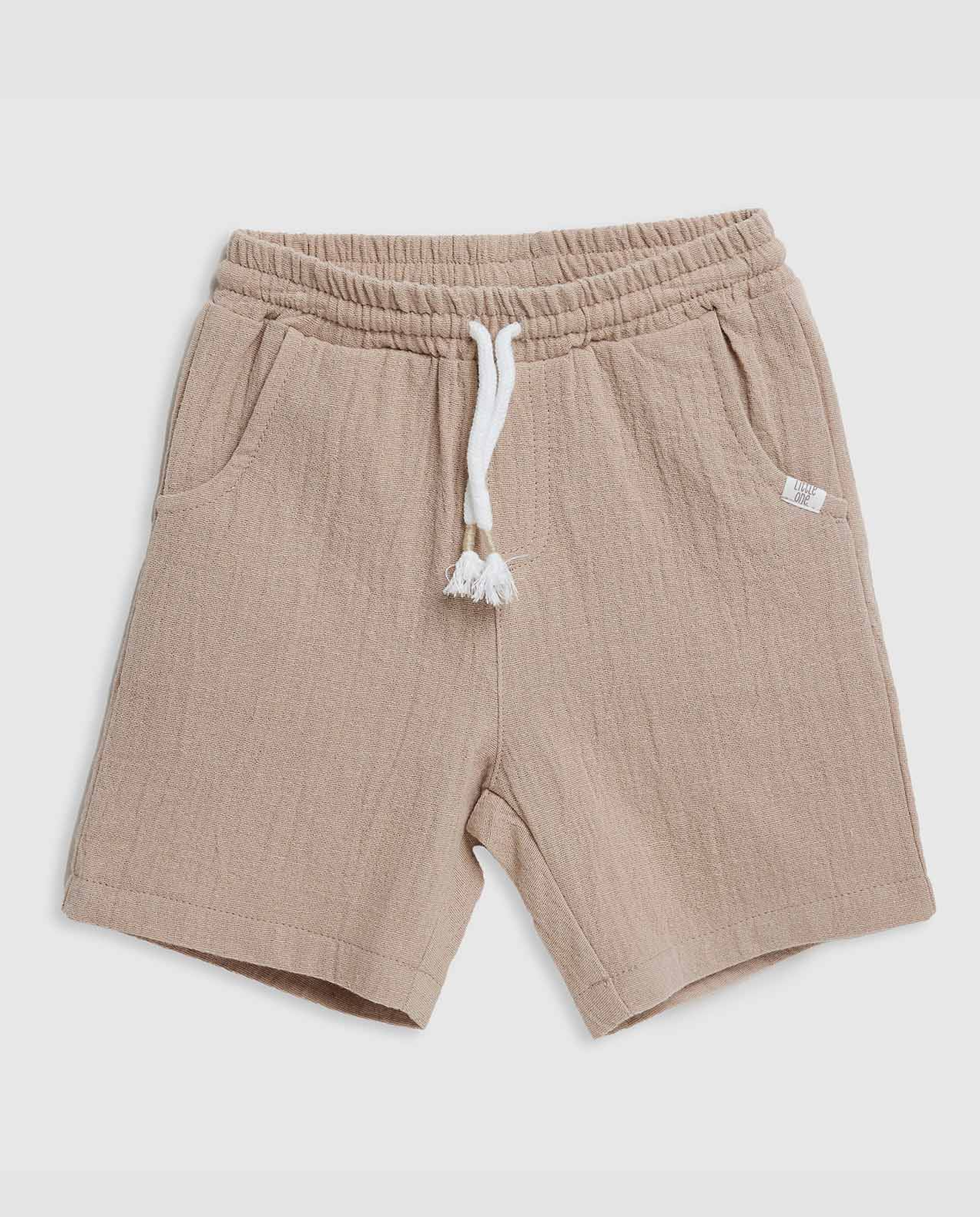 Textured T-Shirt and Shorts Set