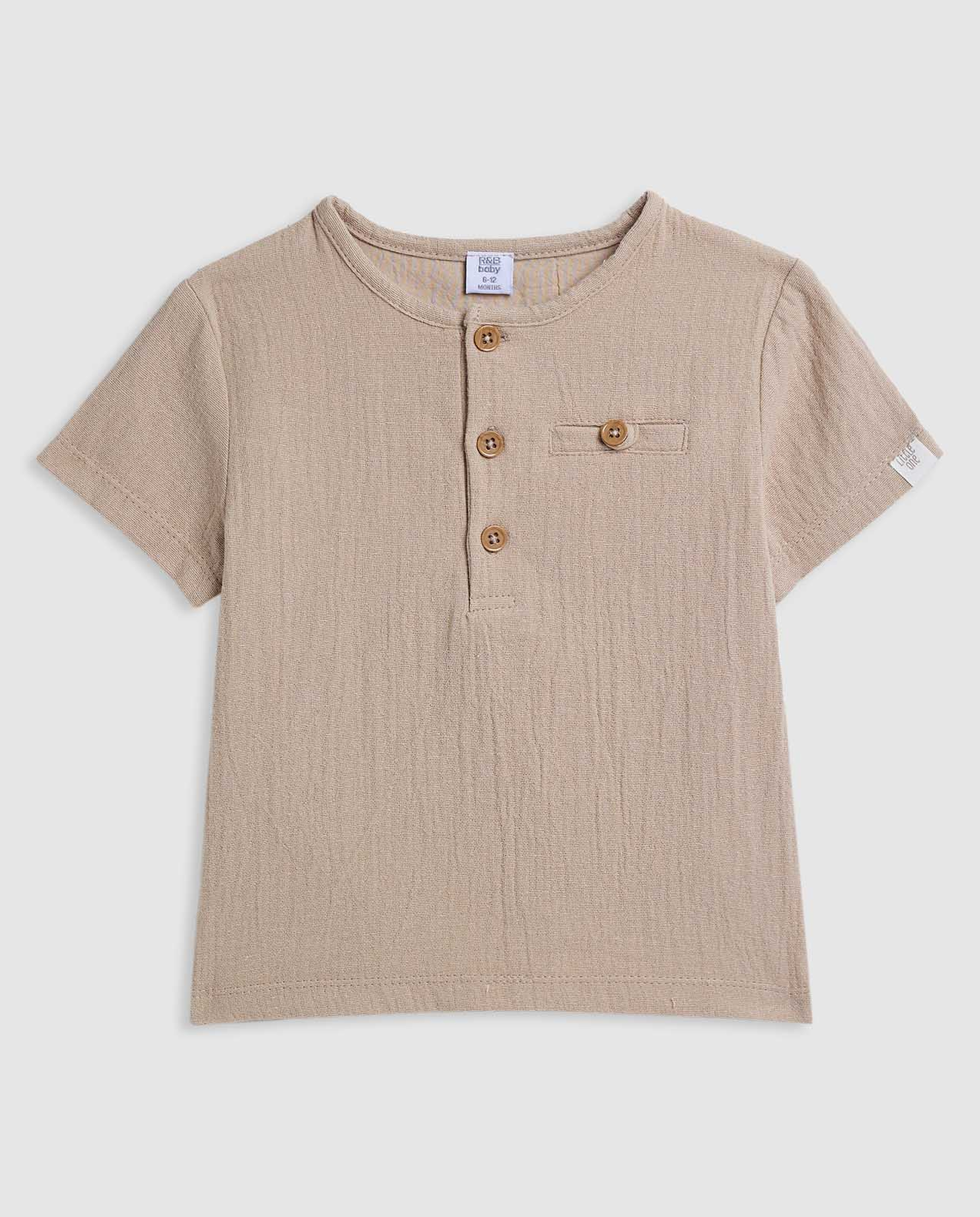 Textured T-Shirt and Shorts Set