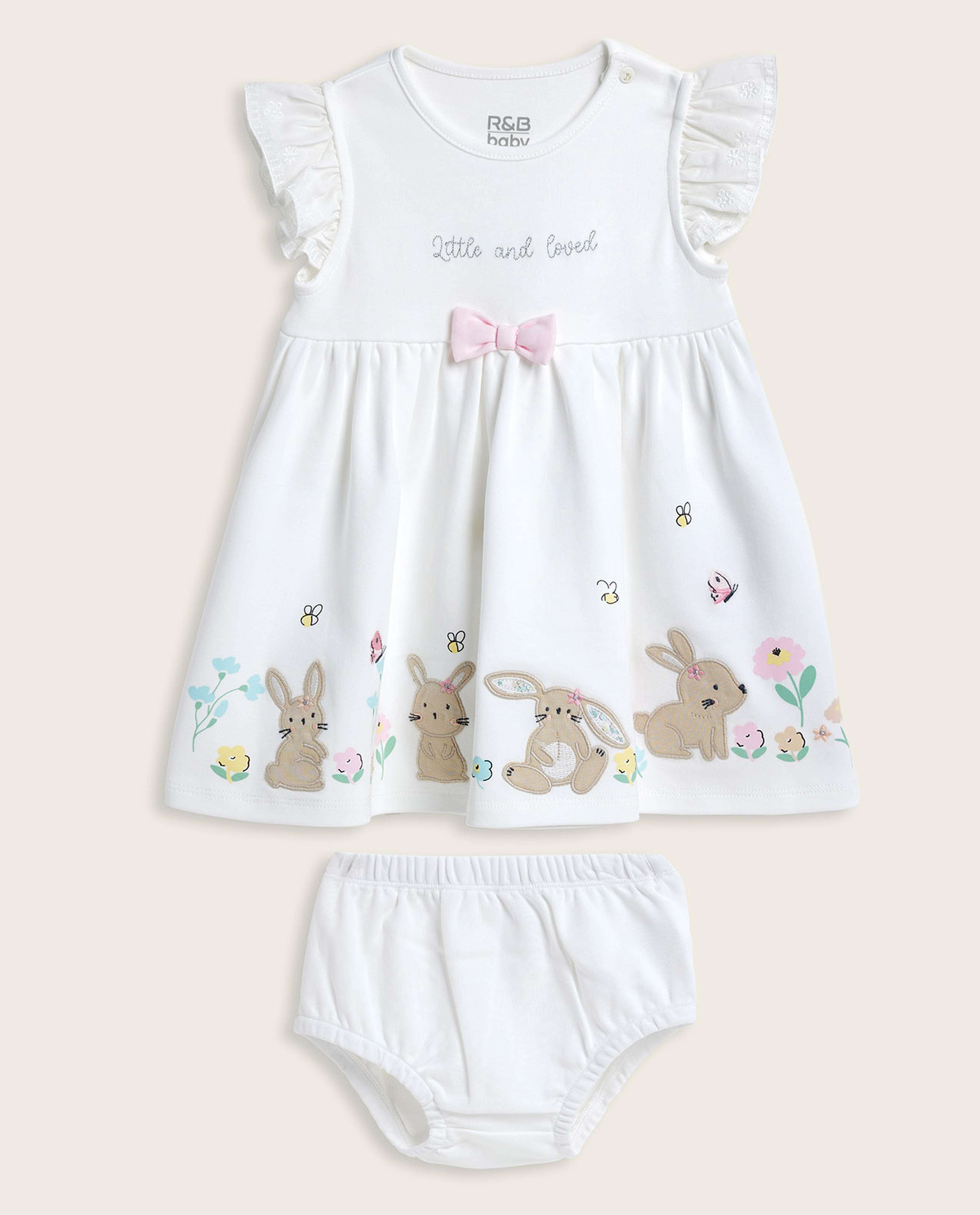 Embroidered A-Line Dress Set