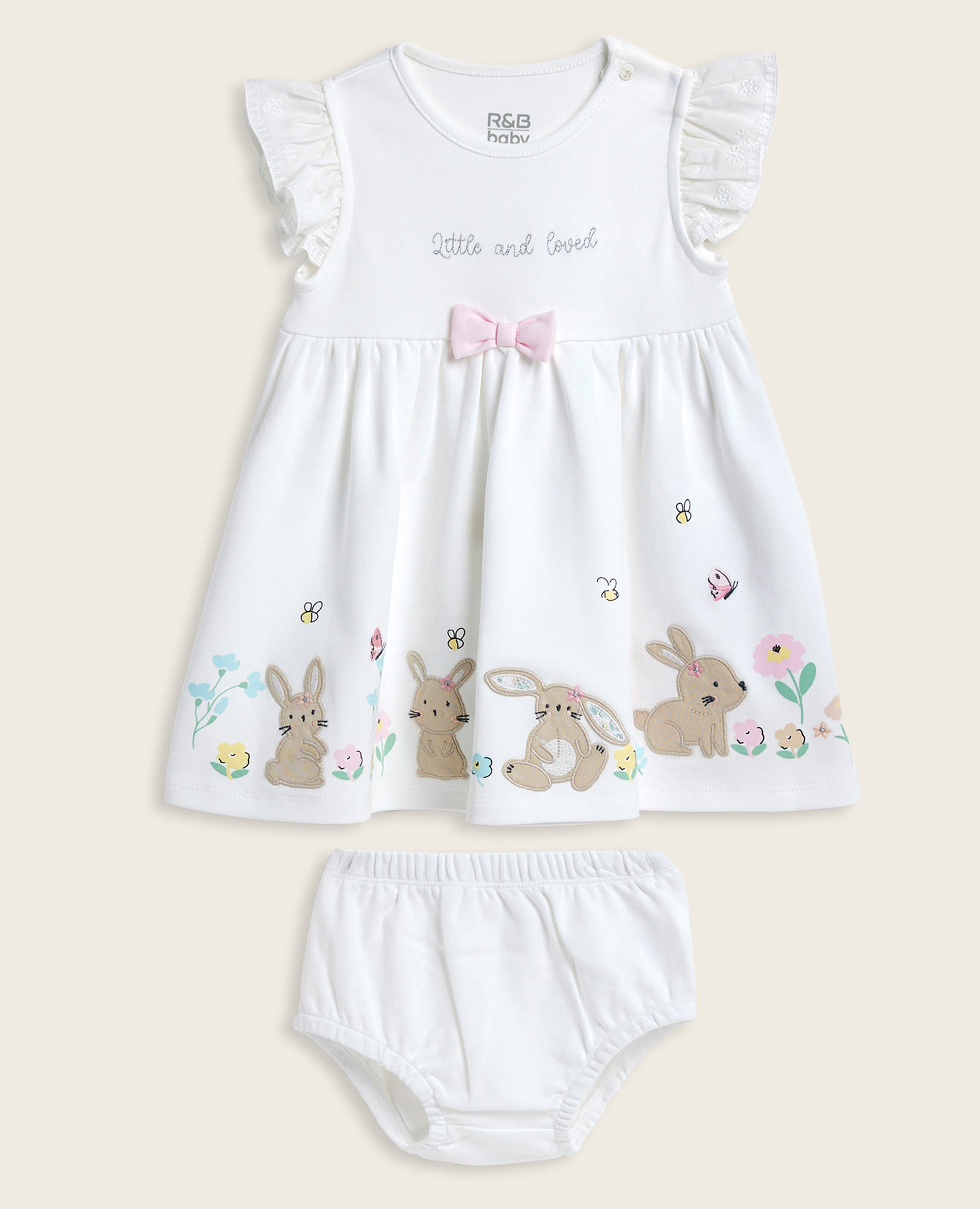 Embroidered A-Line Dress Set