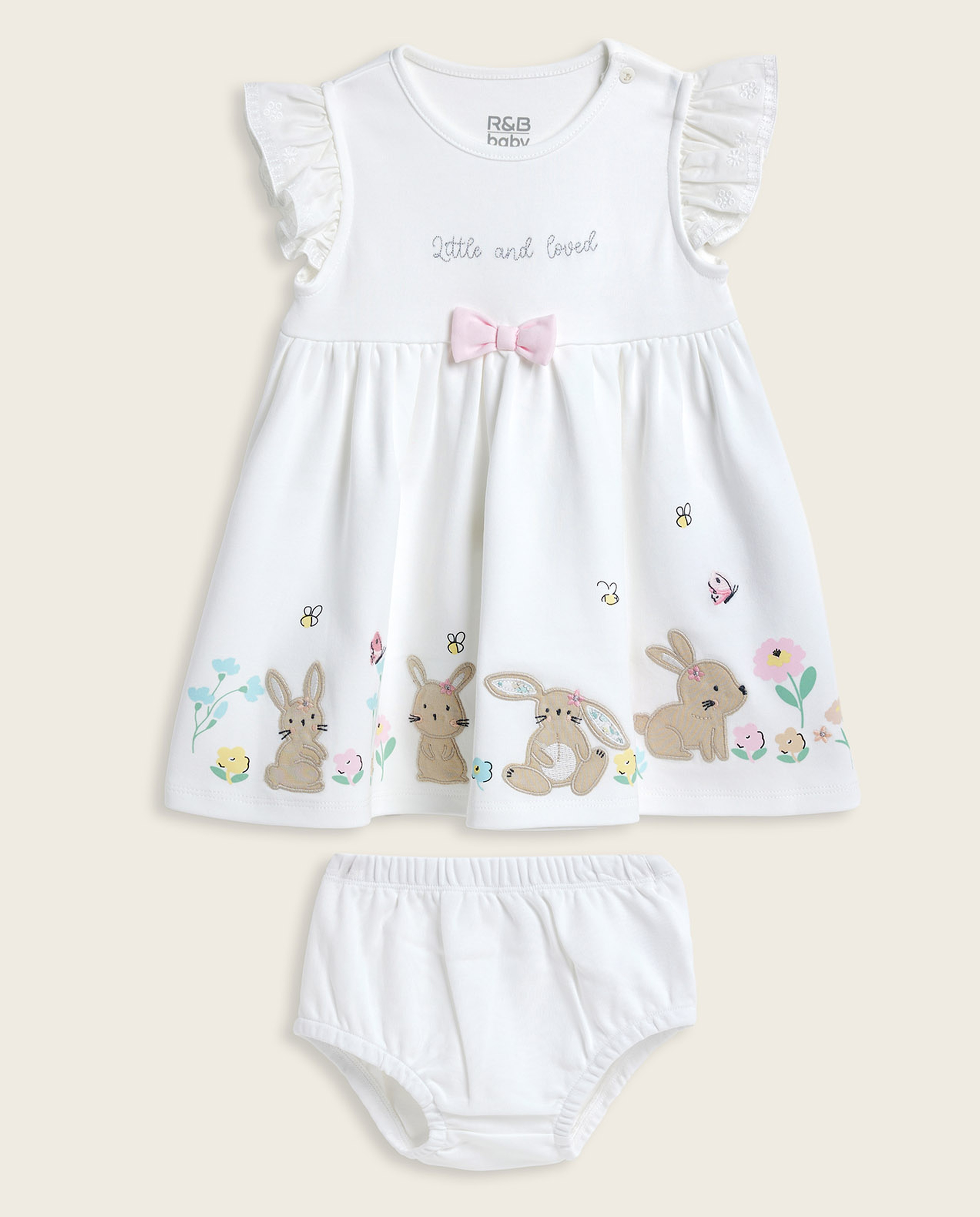 Embroidered A-Line Dress Set