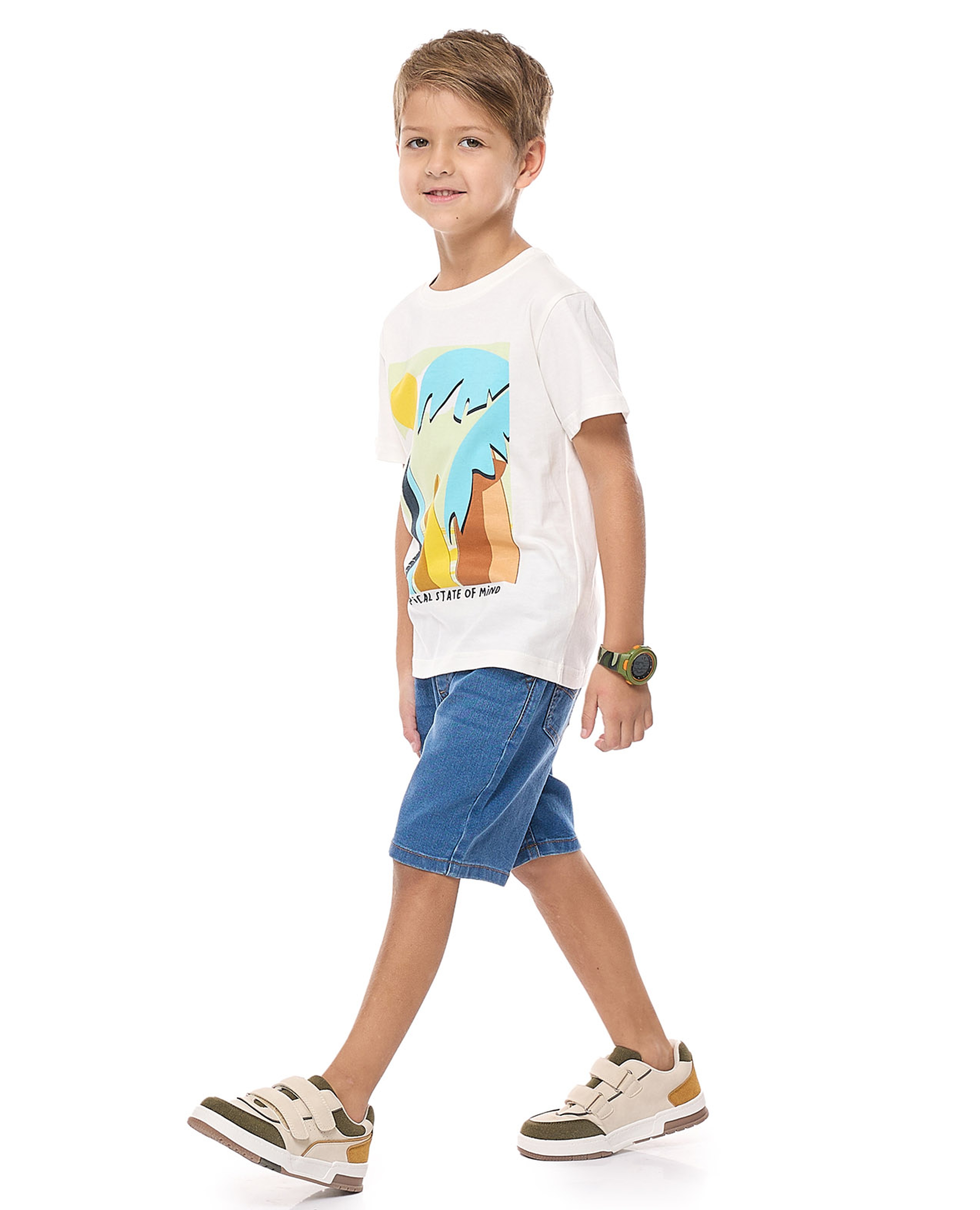 شورت جينز برباط على الخصر