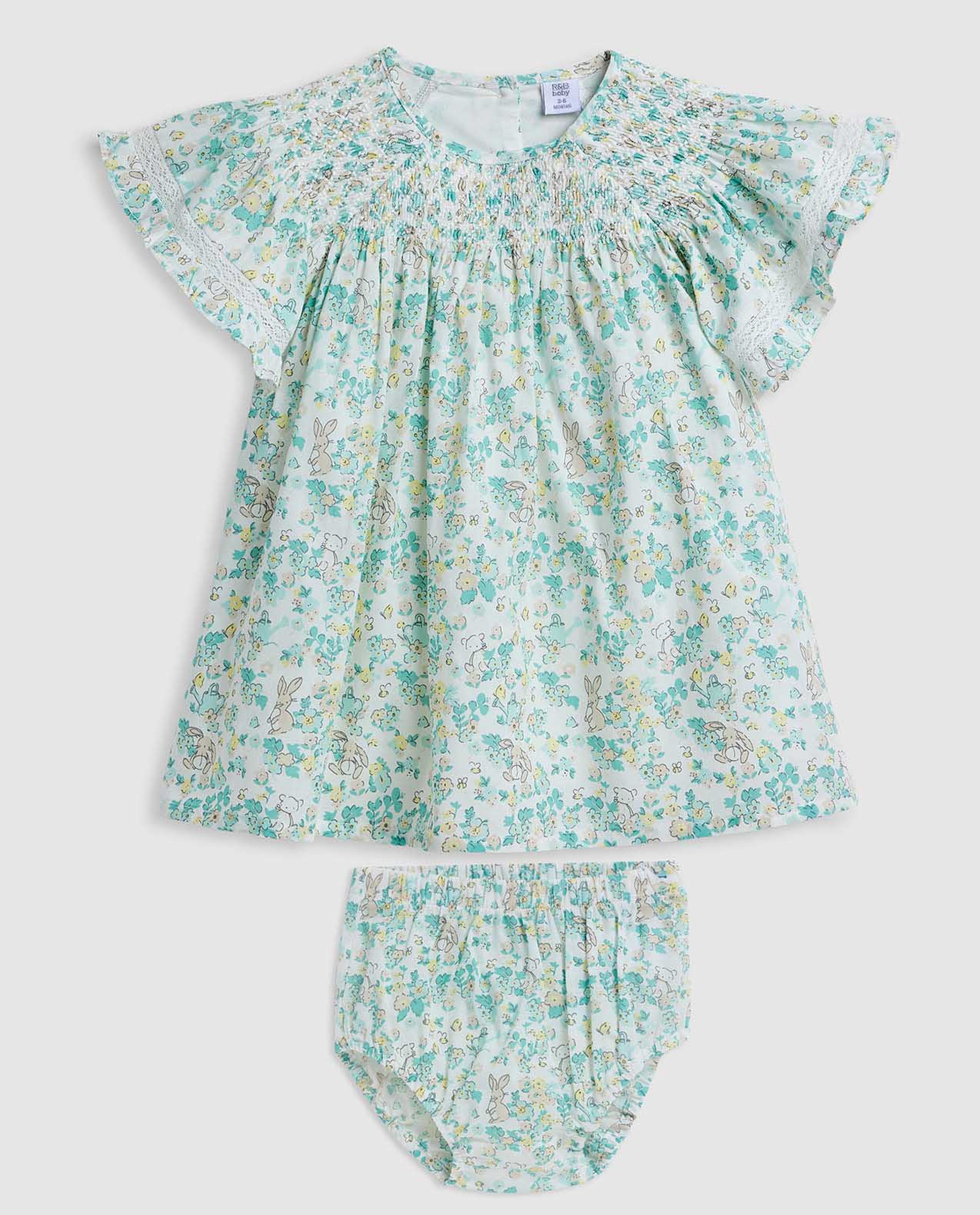 Printed A-Line Dress Set