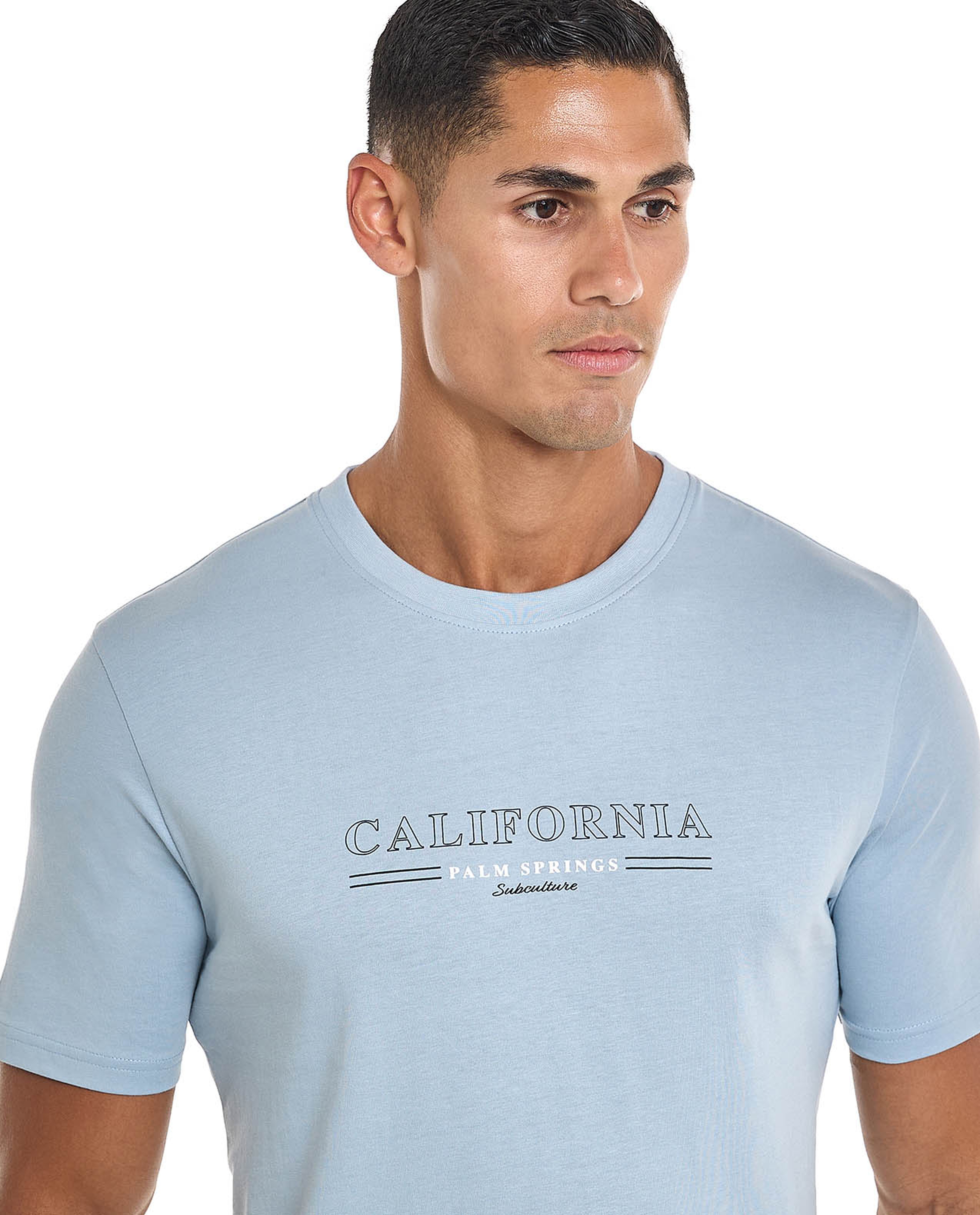 Printed T-Shirt with Crew Neck and Short Sleeves