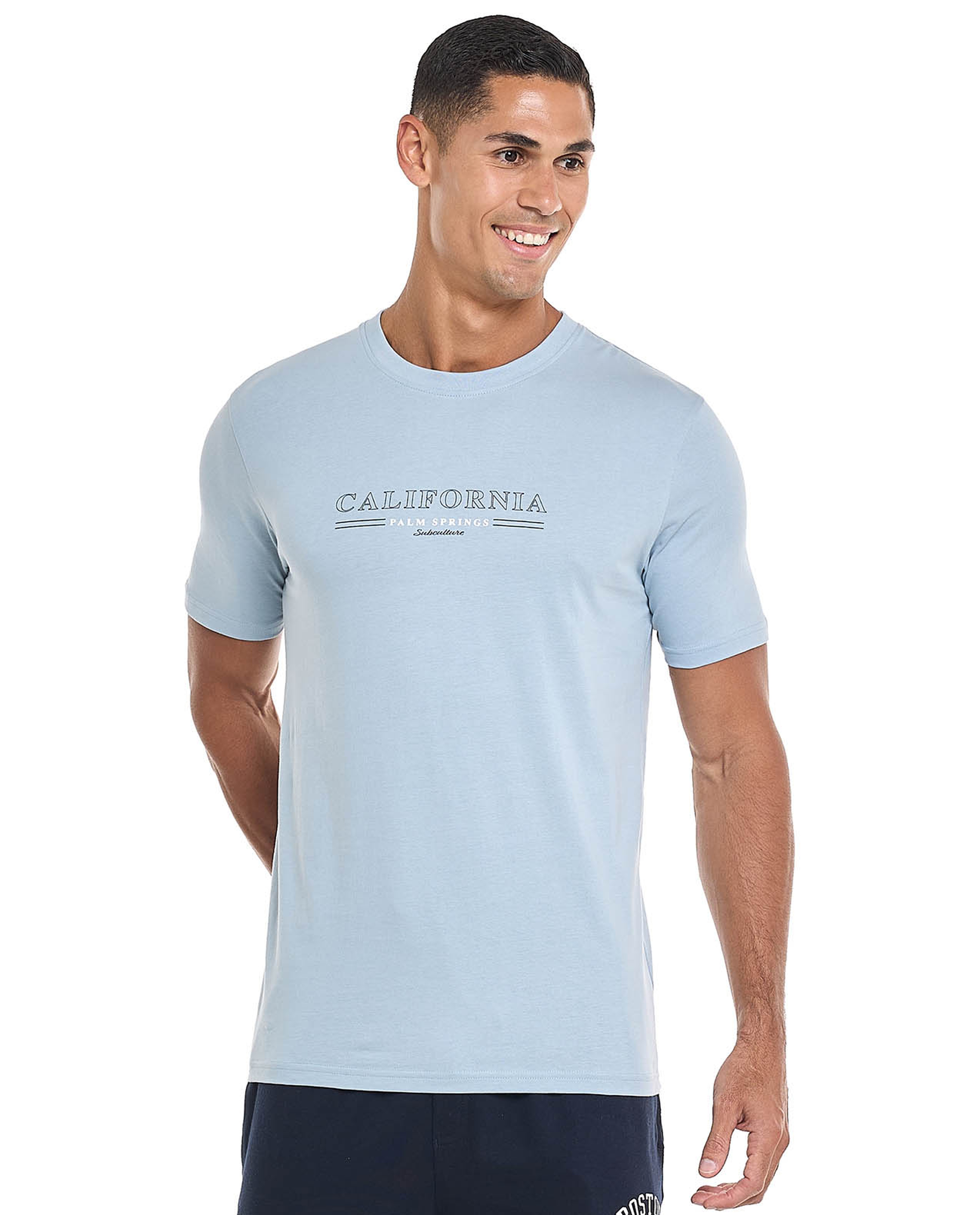 Printed T-Shirt with Crew Neck and Short Sleeves