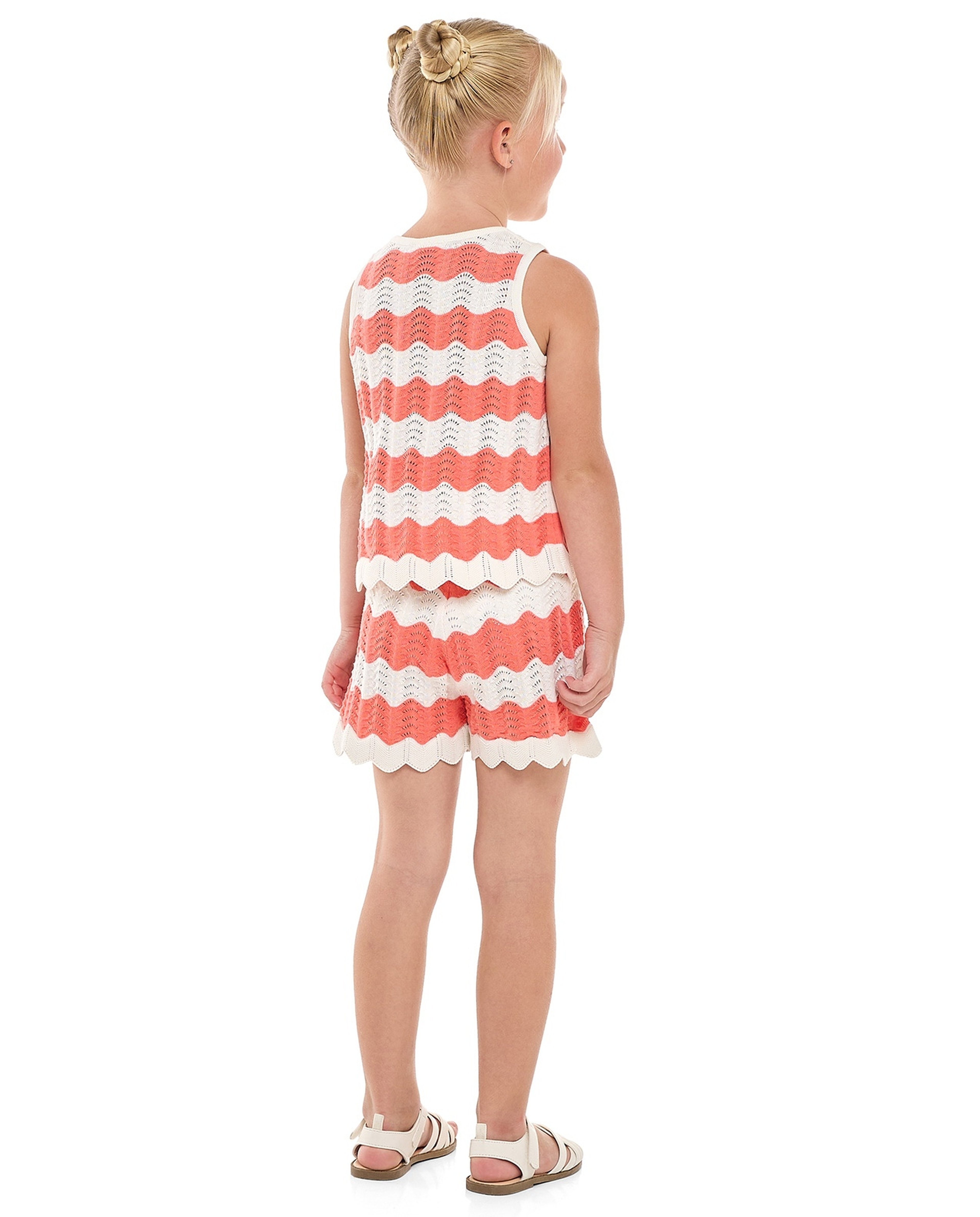 Patterned Top and Shorts Set