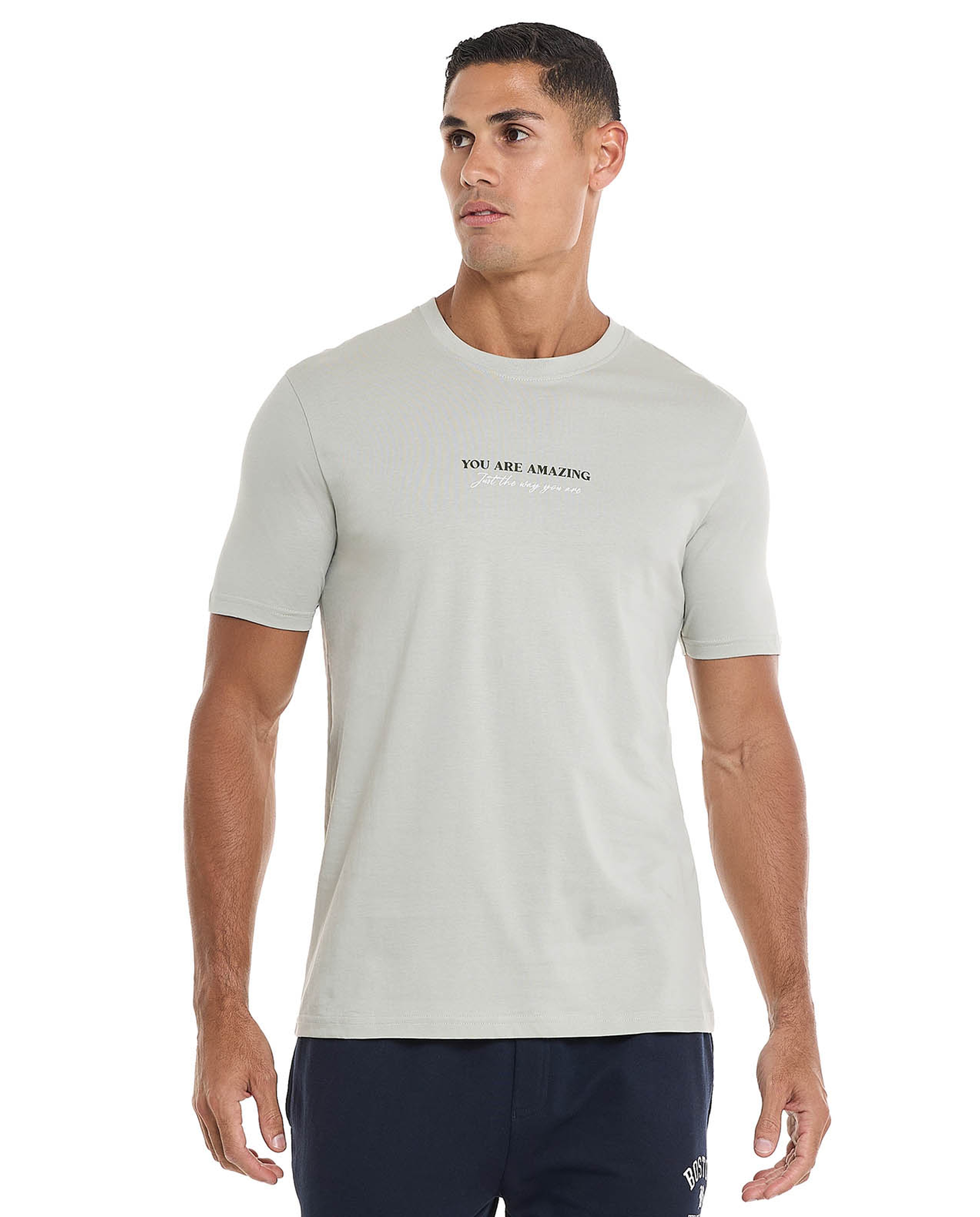 Printed T-Shirt with Crew Neck and Short Sleeves