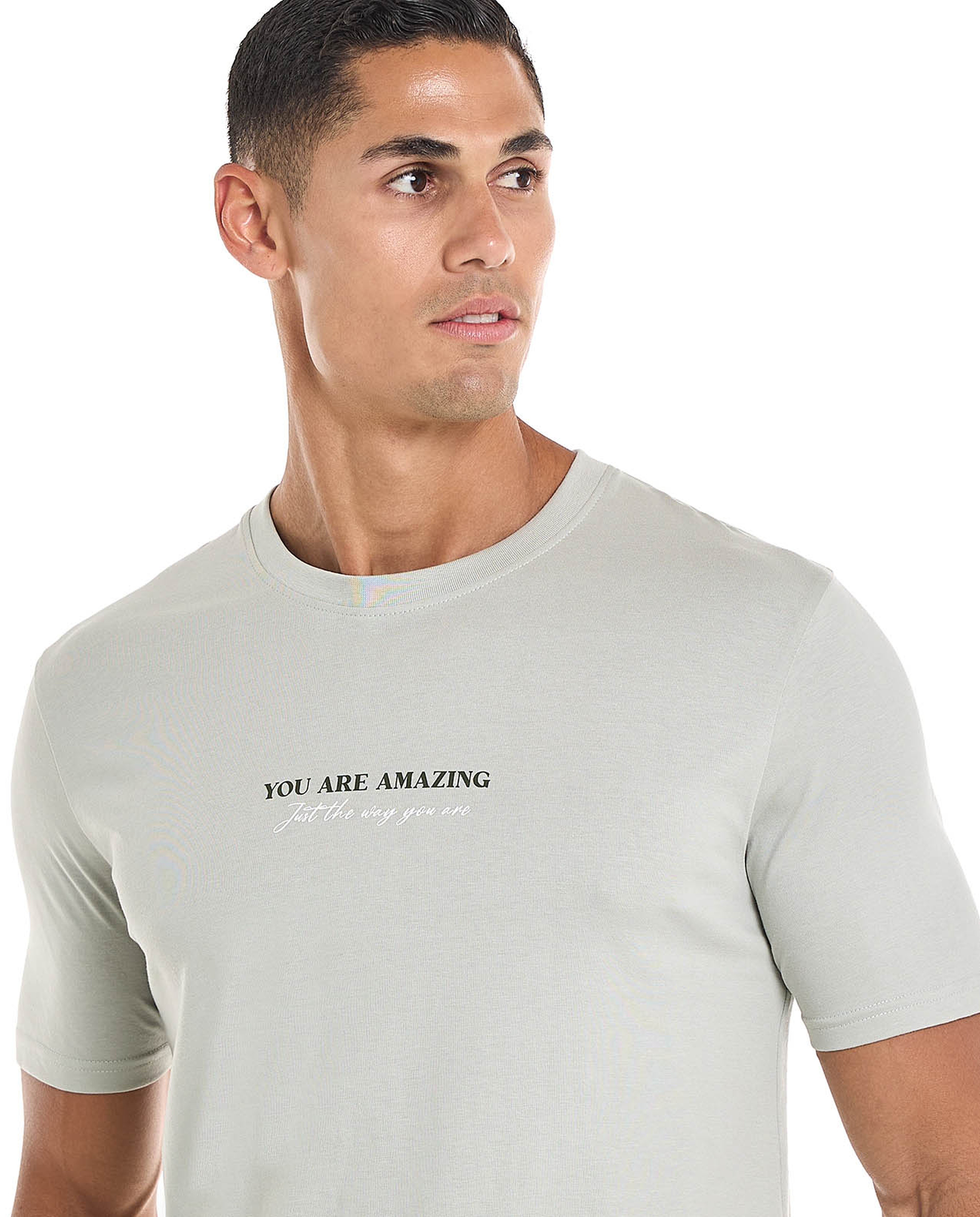 Printed T-Shirt with Crew Neck and Short Sleeves