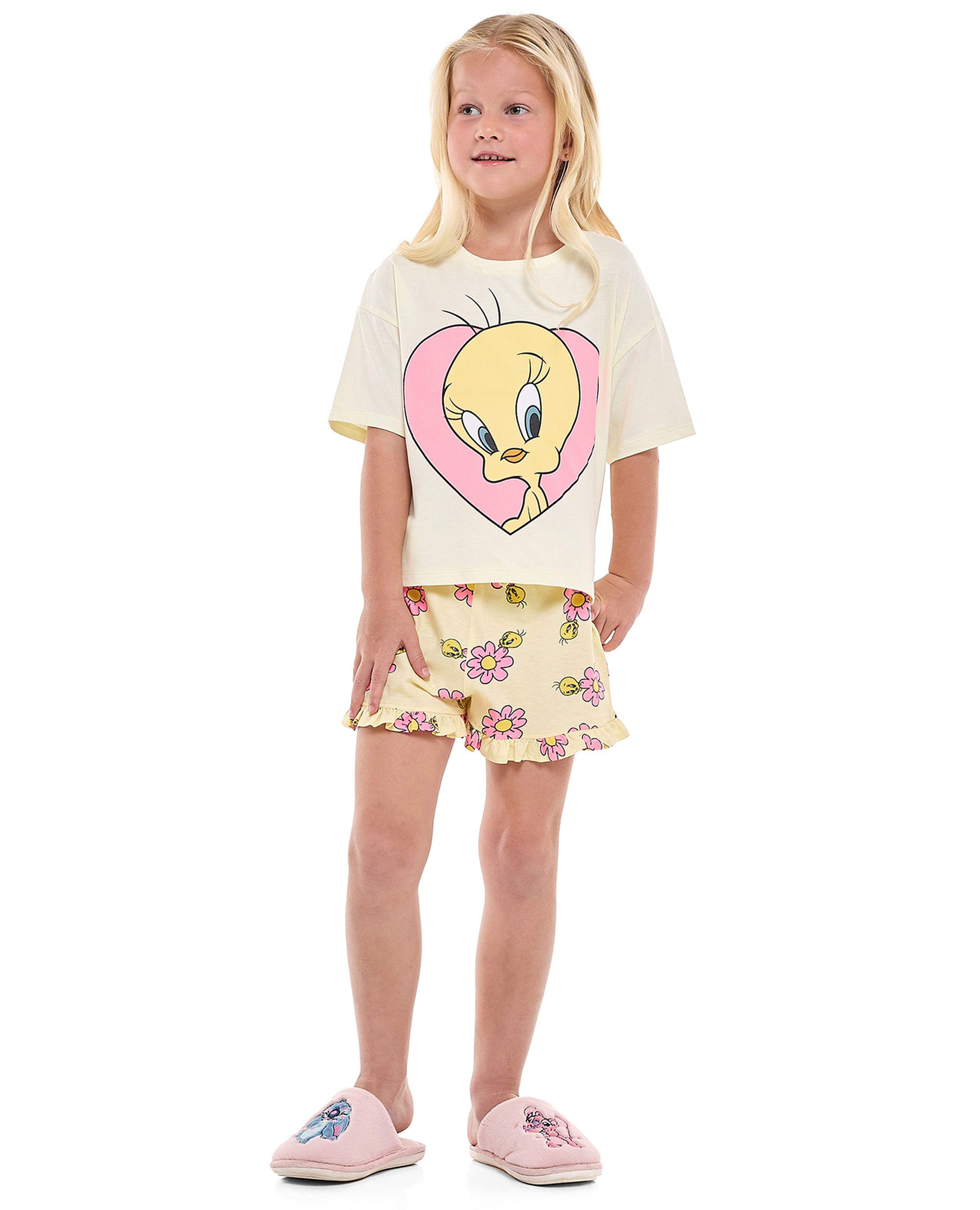 Tweety Printed Shorty Pyjama Set