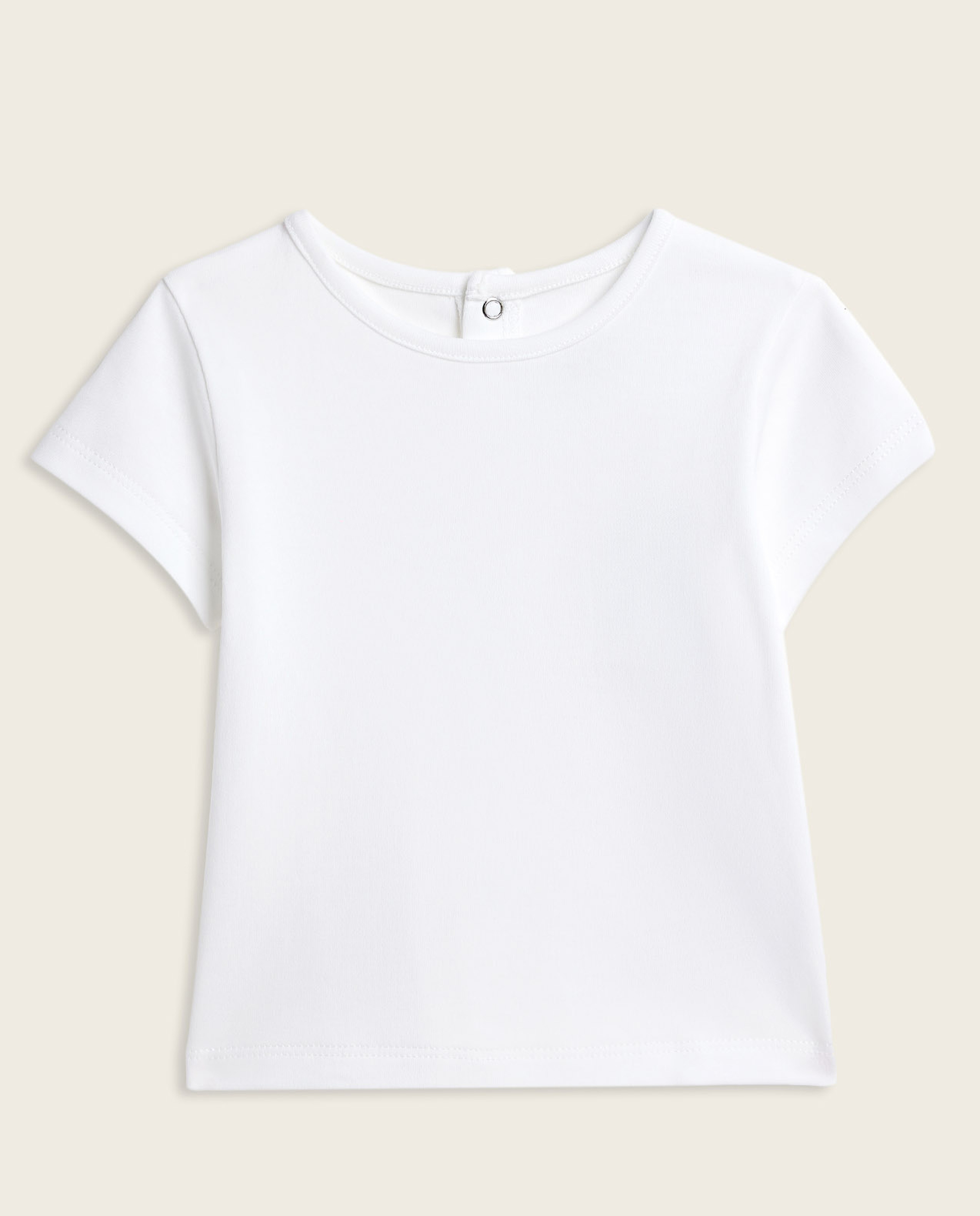 Solid T-Shirt and Embroidered Romper Set