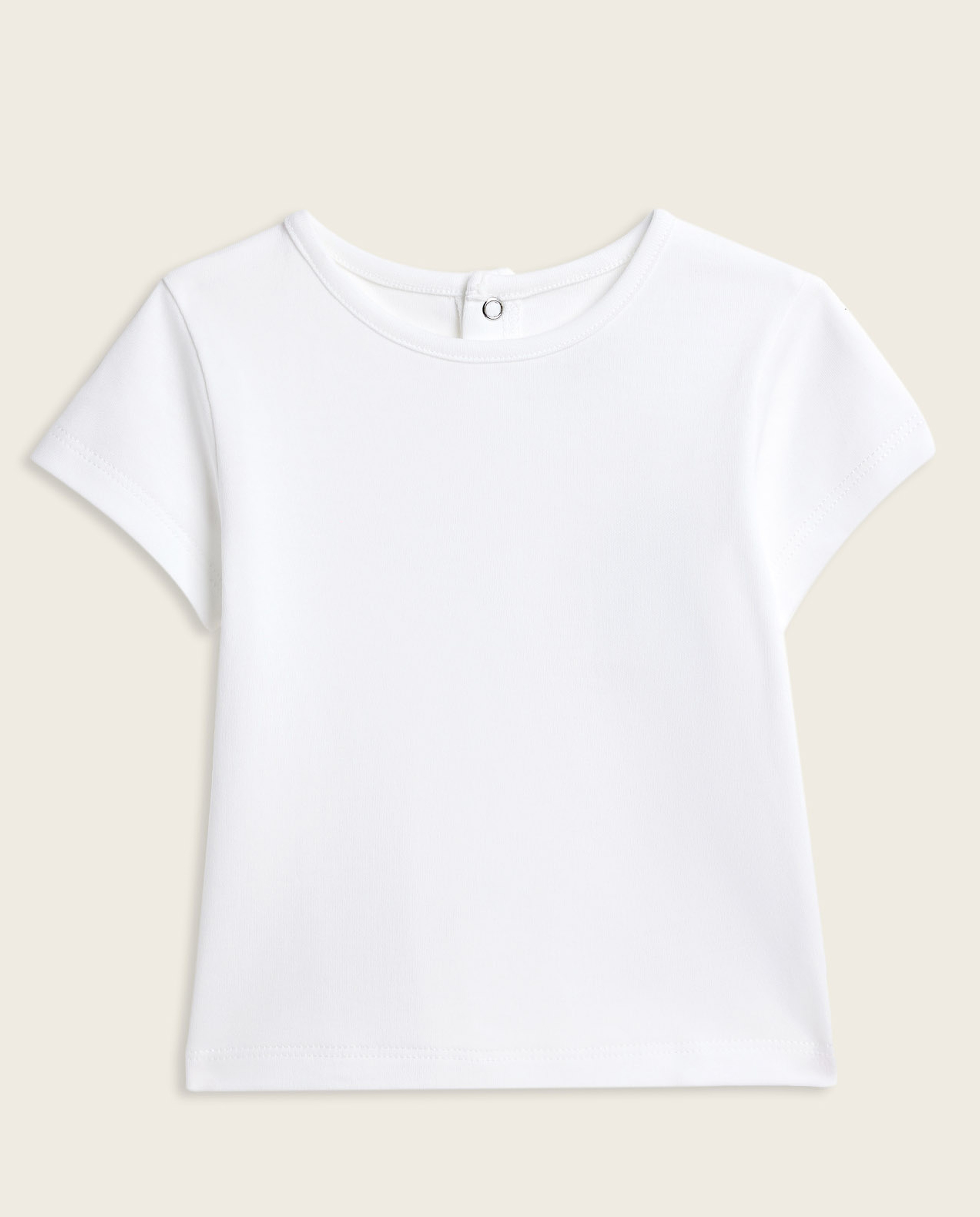 Solid T-Shirt and Embroidered Romper Set