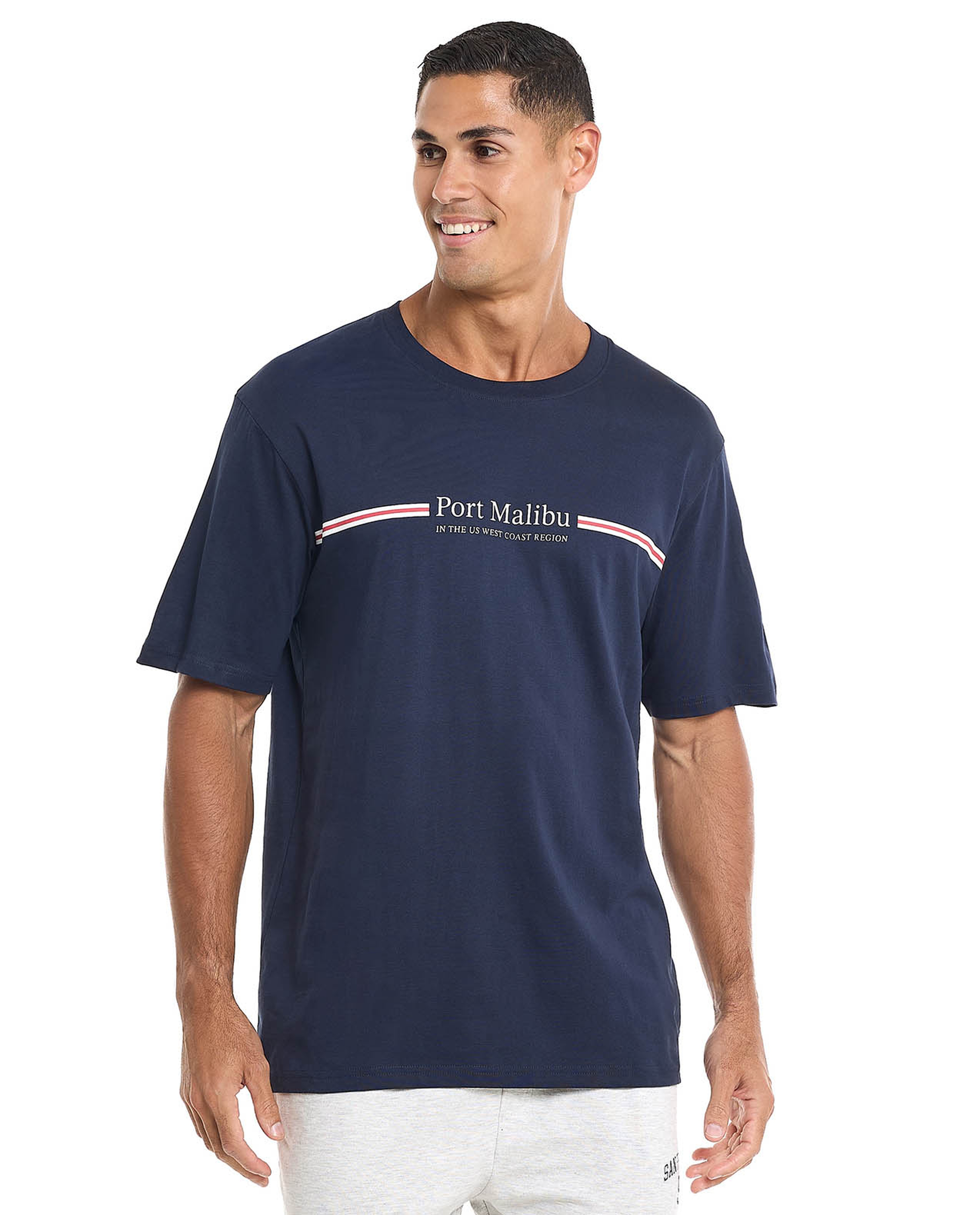 Printed T-Shirt with Crew Neck and Short Sleeves