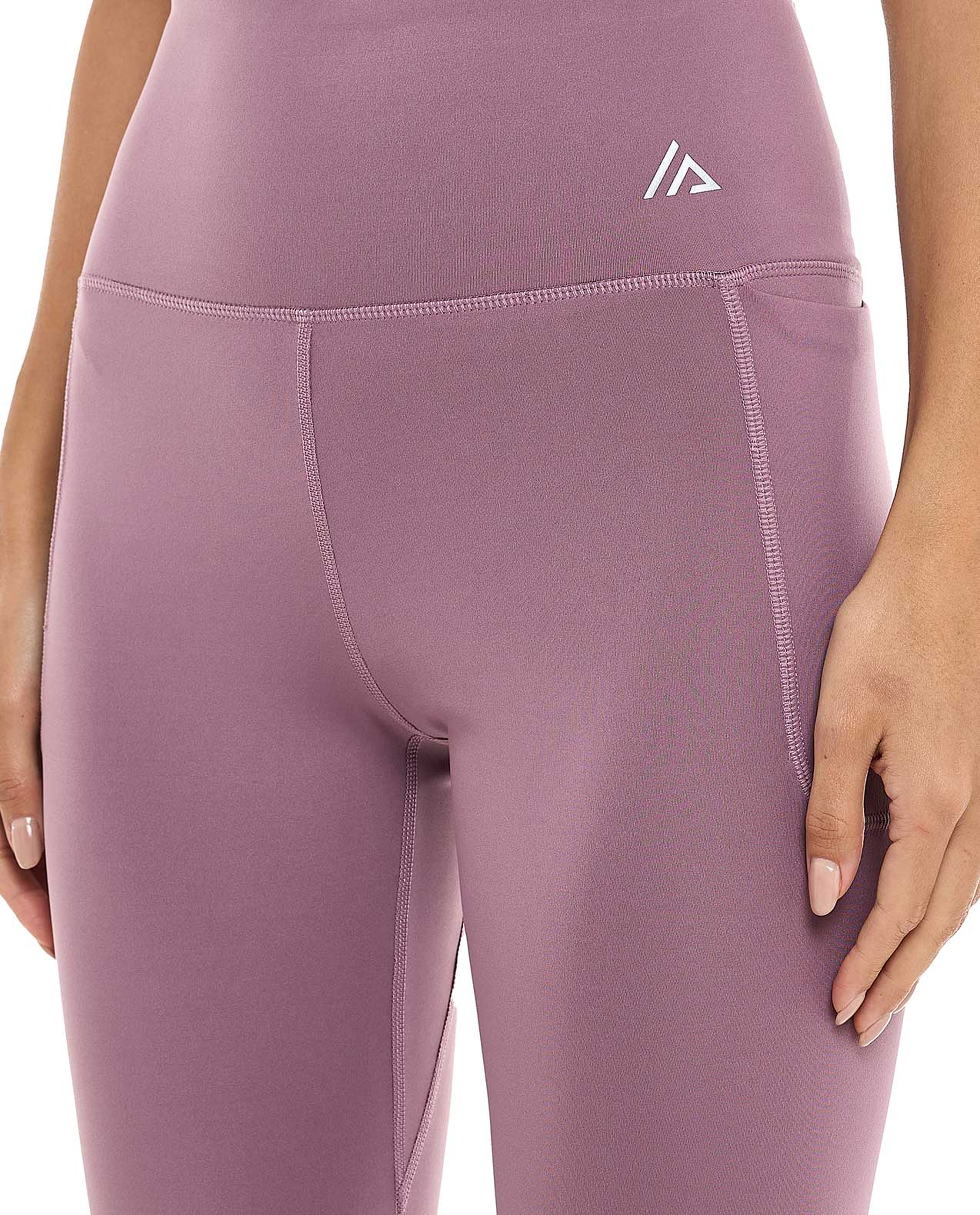 Solid Active Leggings with Elastic Waist