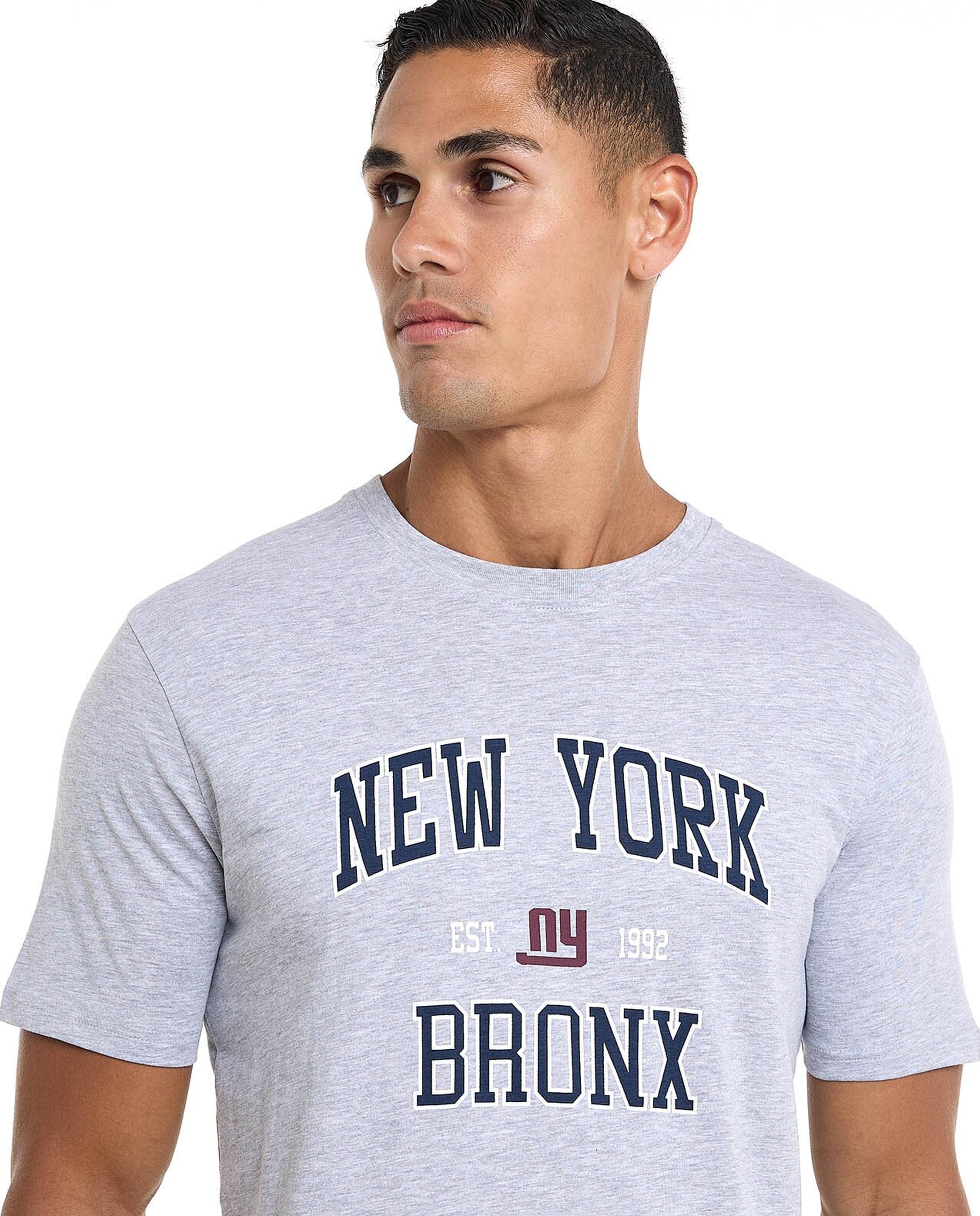 Printed T-Shirt with Crew Neck and Short Sleeves