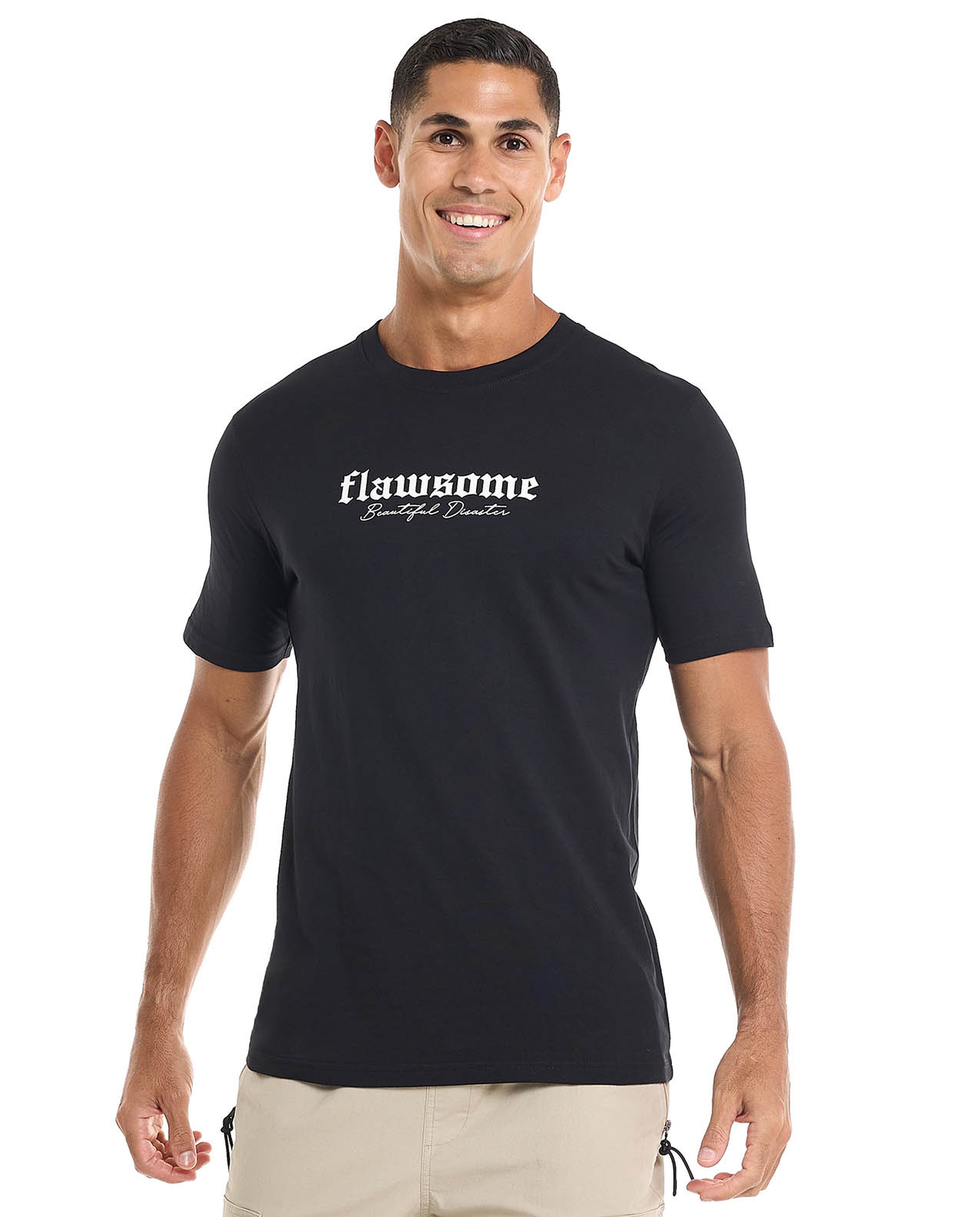 Printed T-Shirt with Crew Neck and Short Sleeves