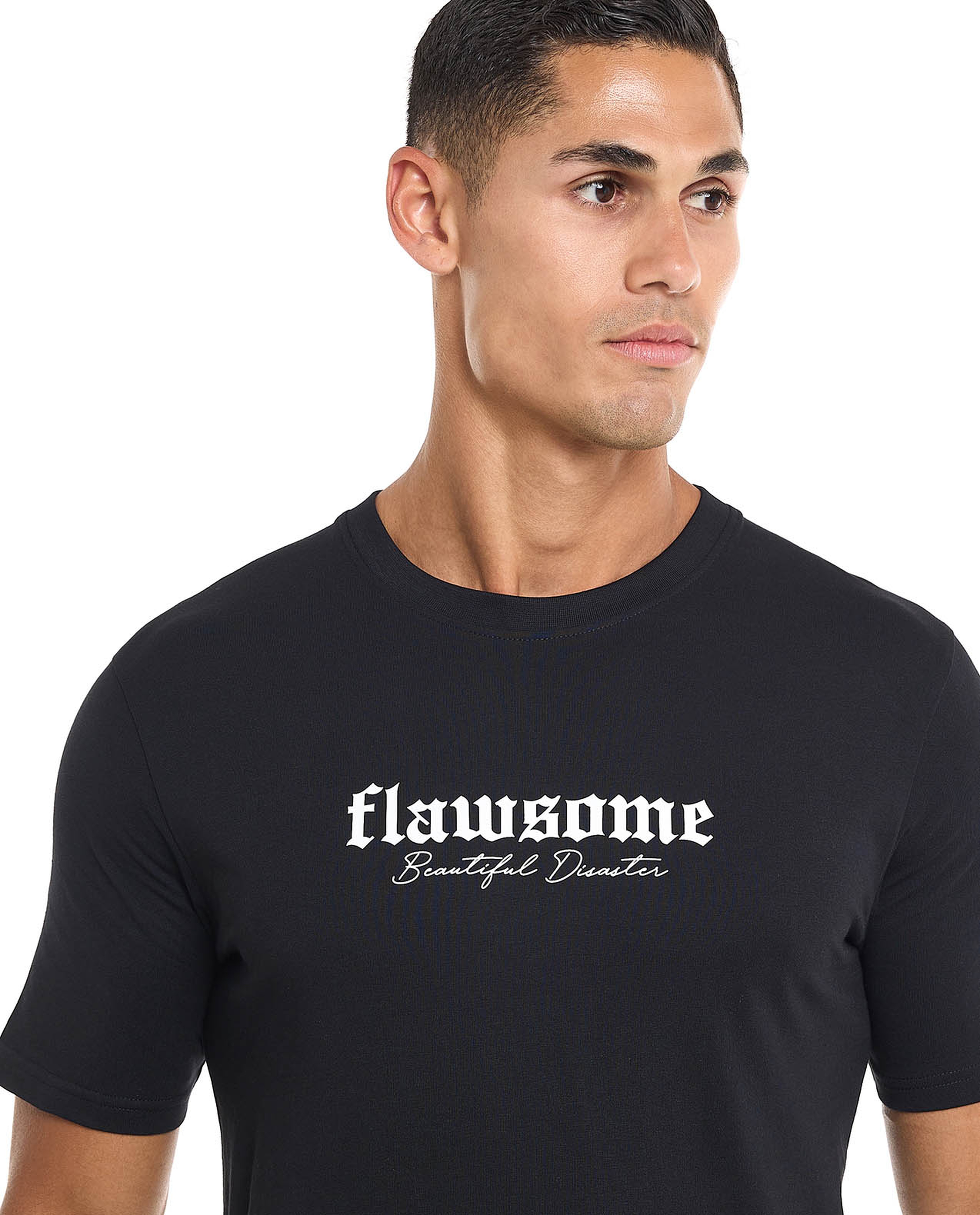 Printed T-Shirt with Crew Neck and Short Sleeves