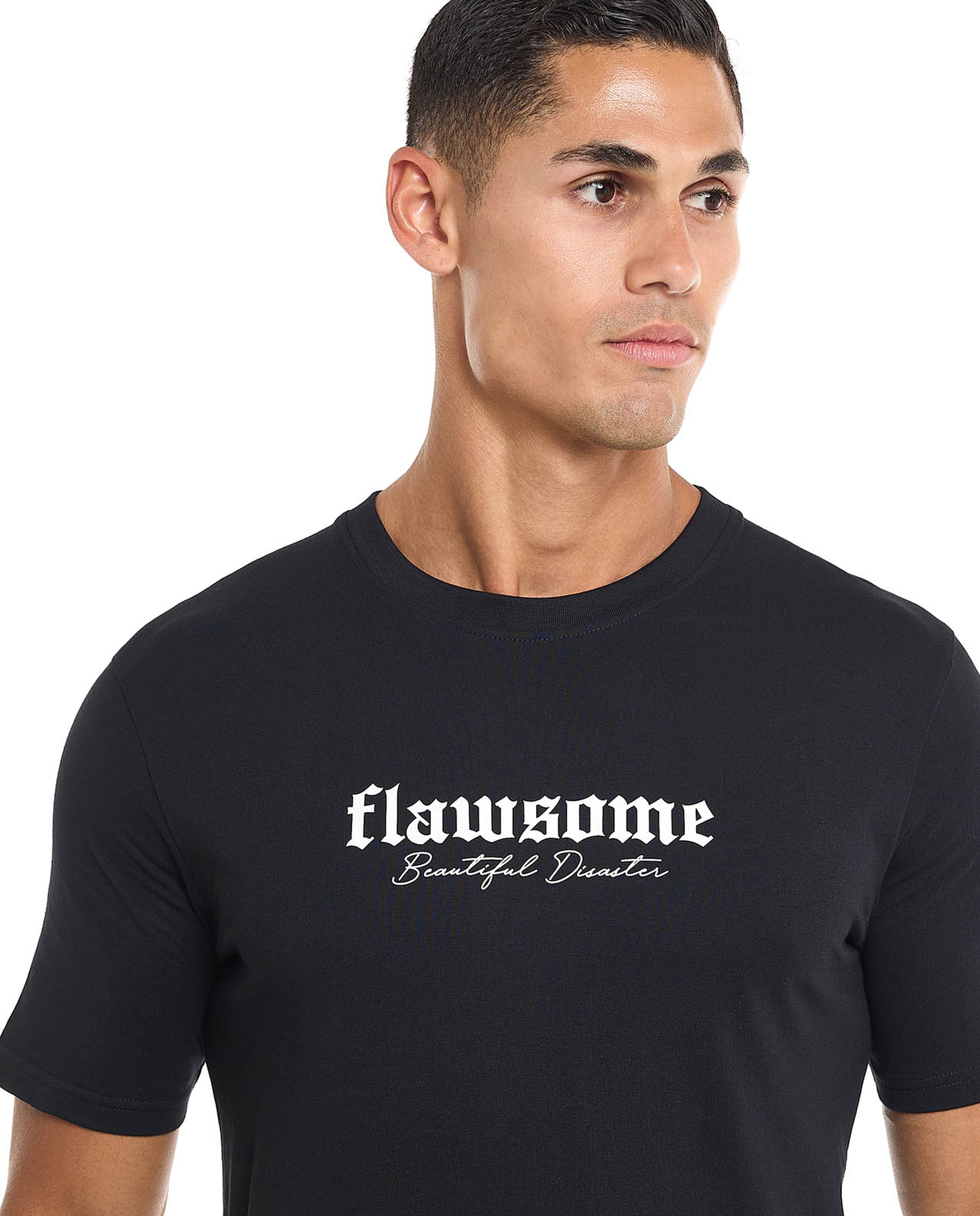 Printed T-Shirt with Crew Neck and Short Sleeves