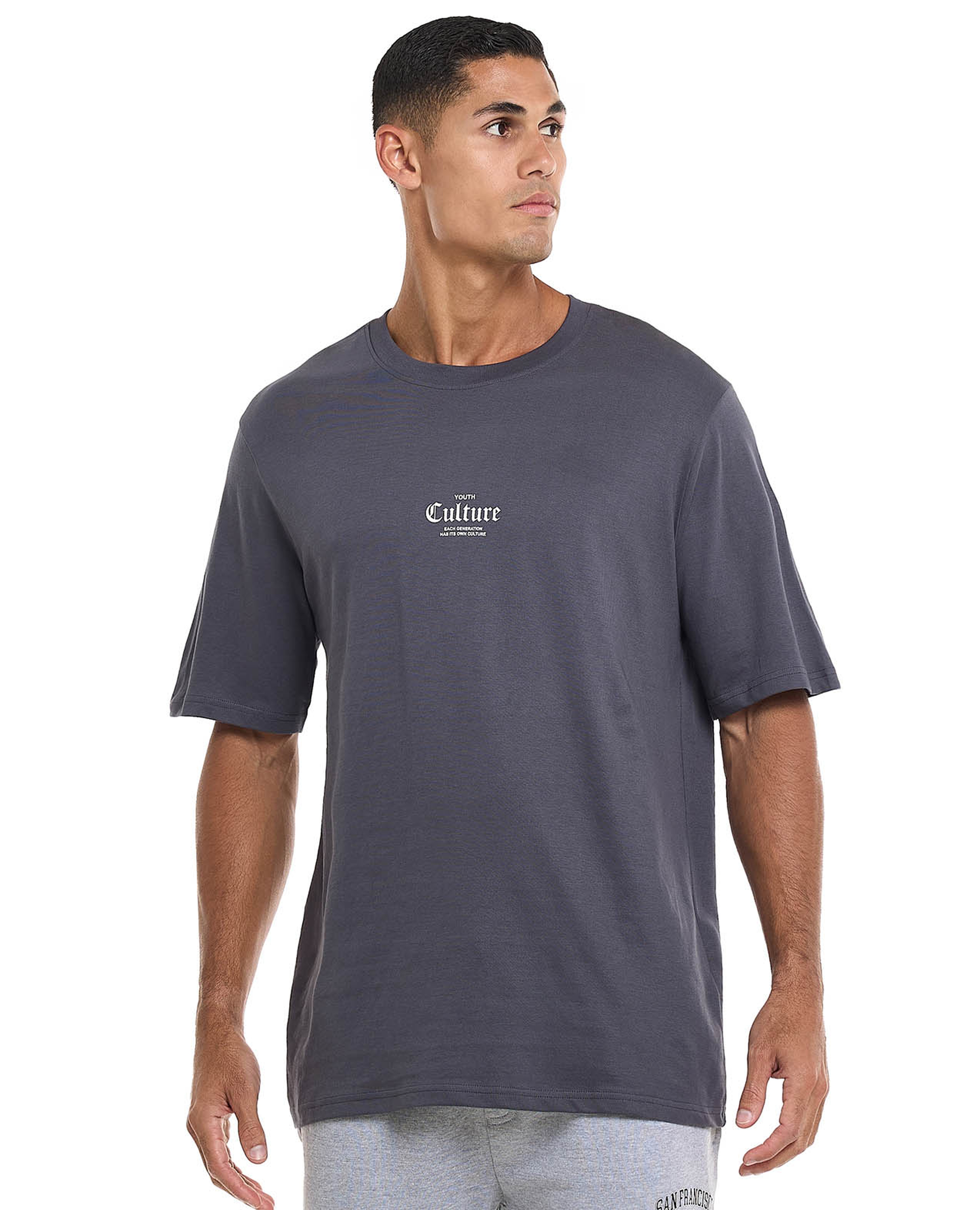 Printed T-Shirt with Crew Neck and Short Sleeves