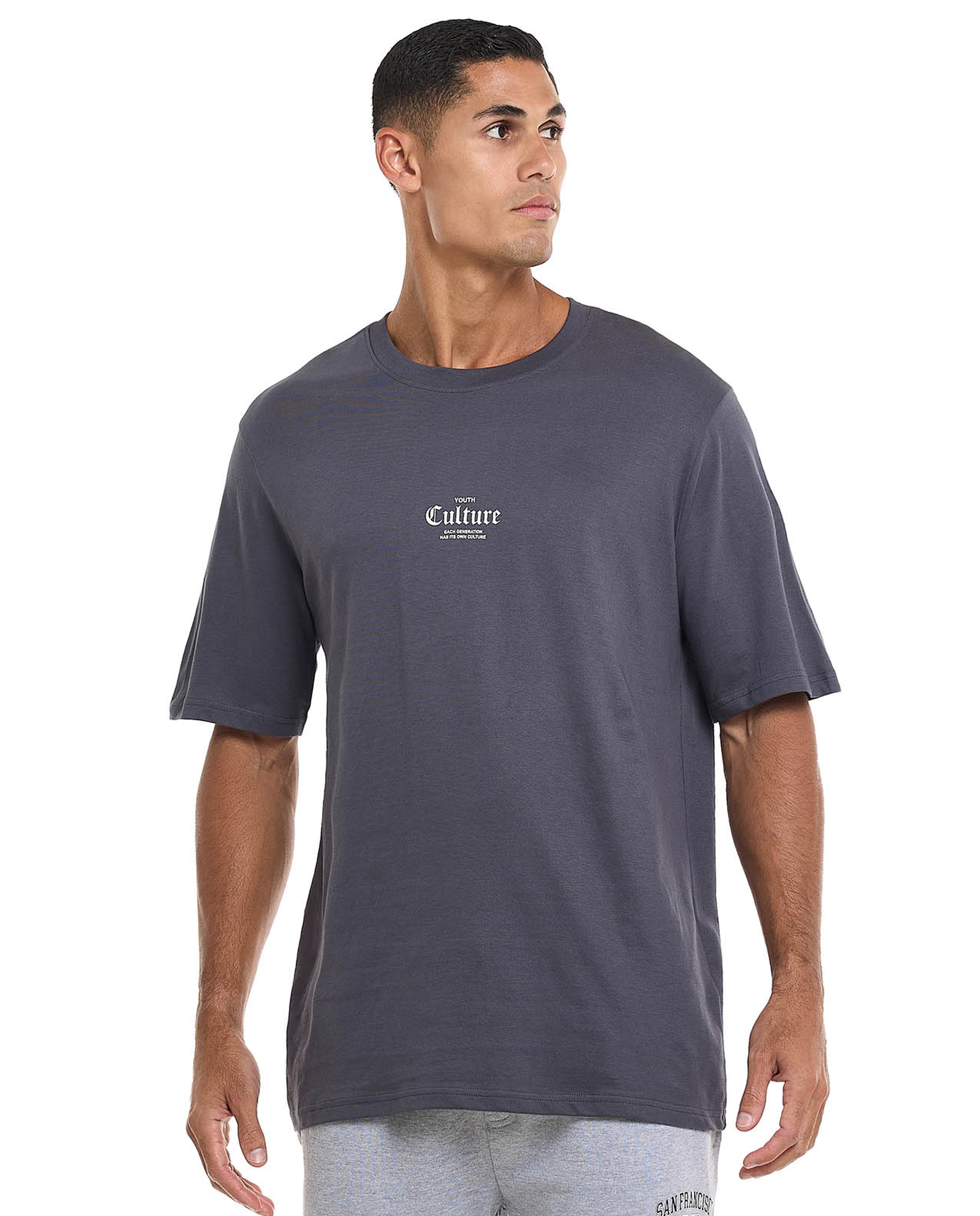 Printed T-Shirt with Crew Neck and Short Sleeves