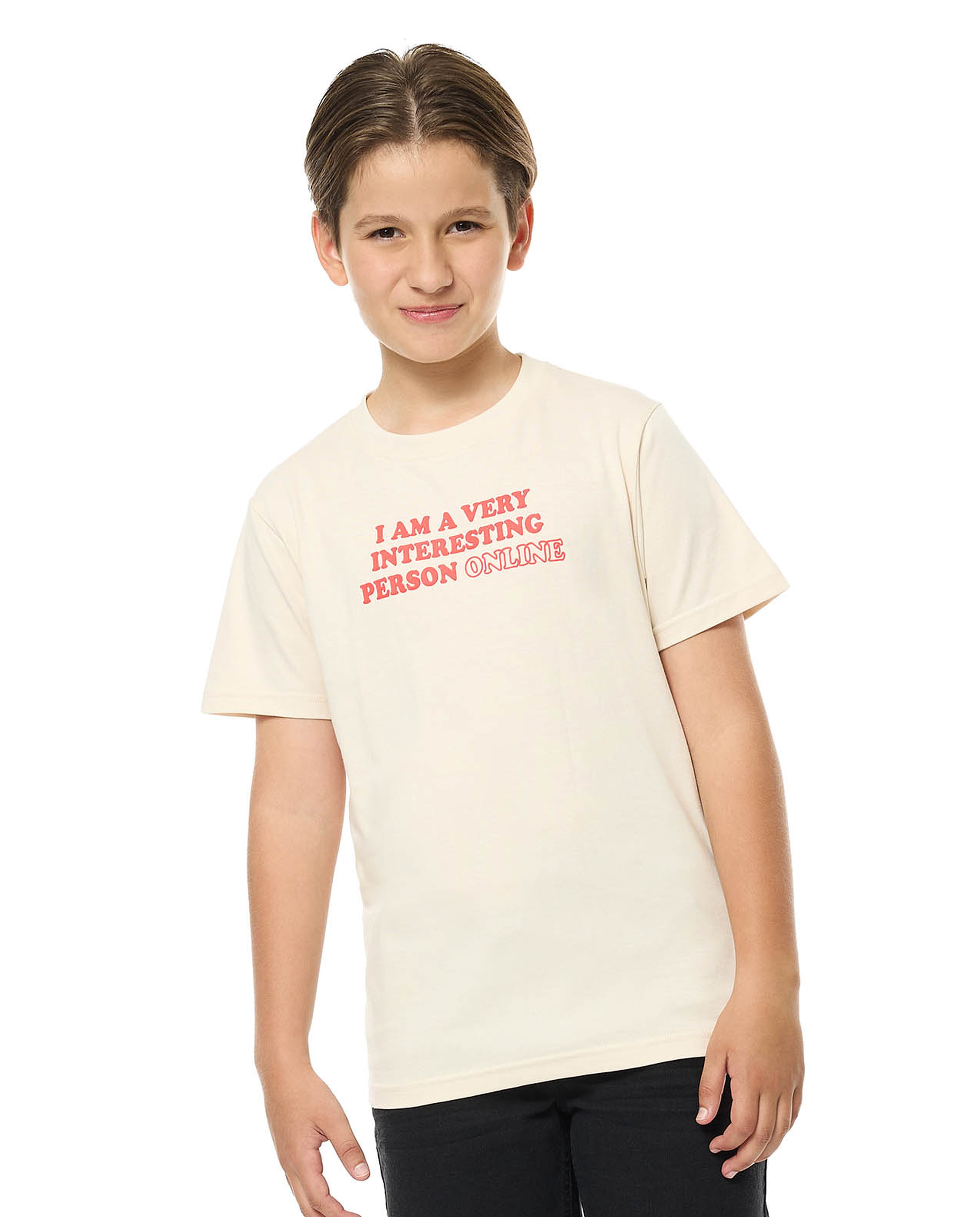 Printed T-Shirt with Crew Neck and Short Sleeves