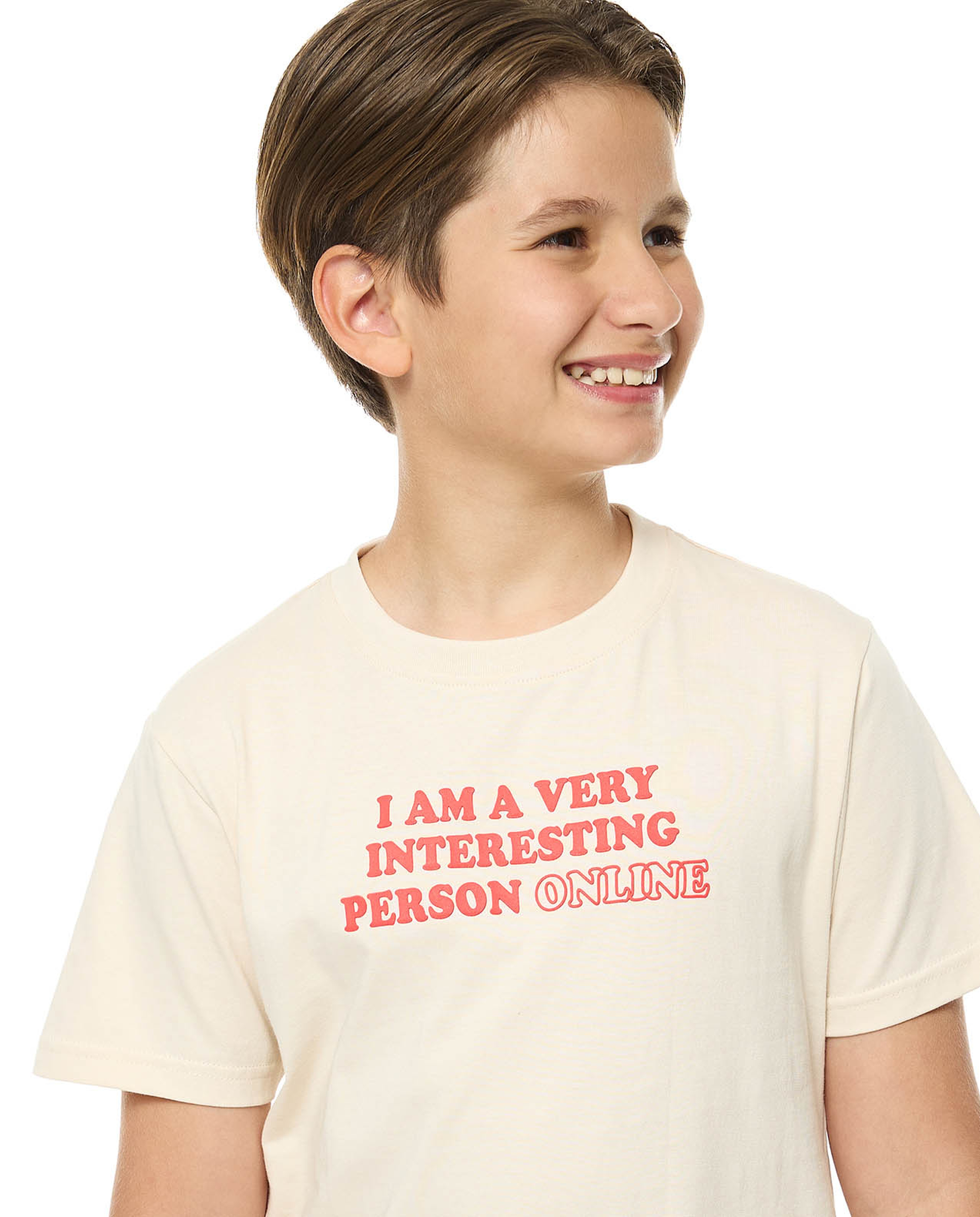 Printed T-Shirt with Crew Neck and Short Sleeves