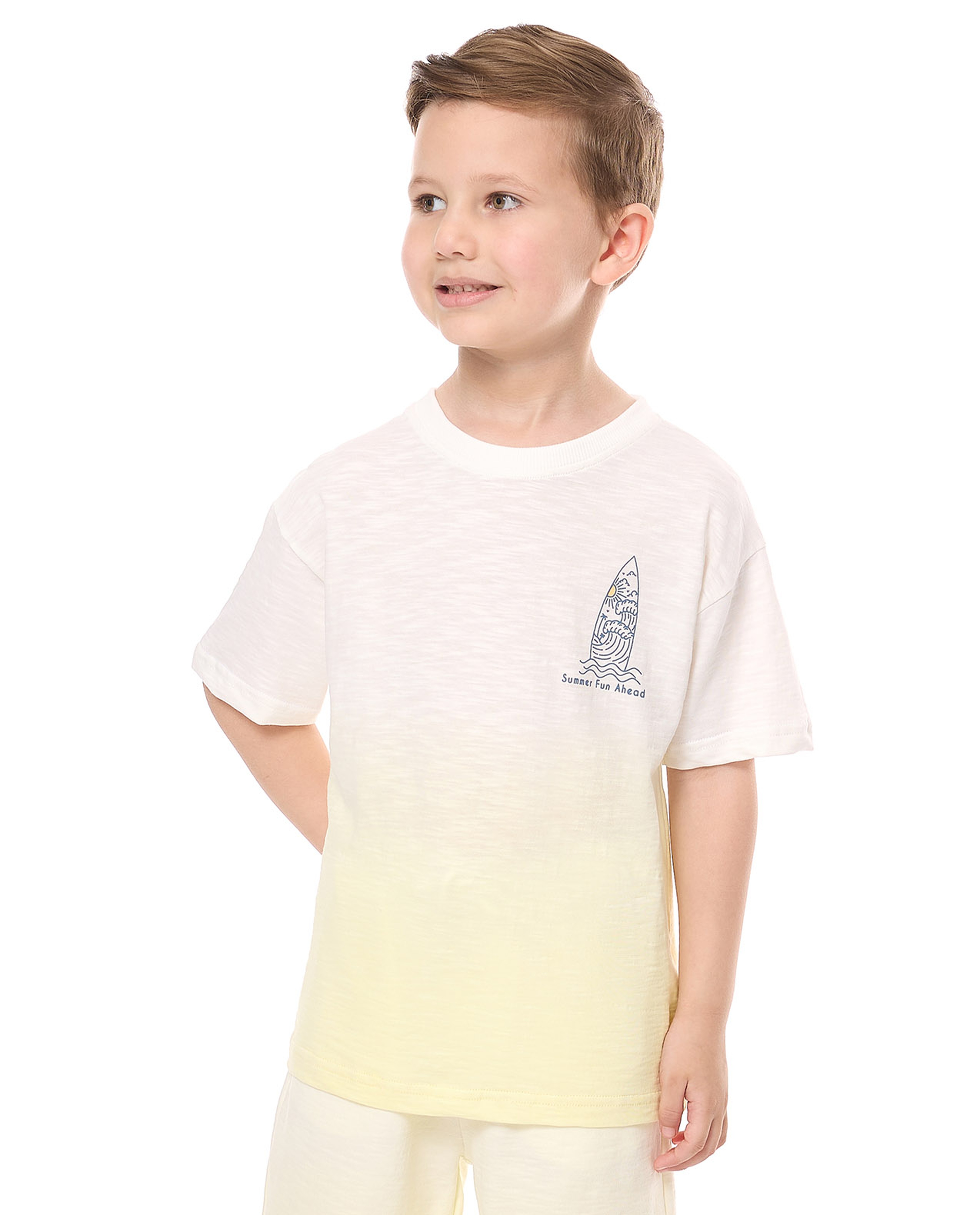 Printed T-Shirt with Crew Neck and Short Sleeves