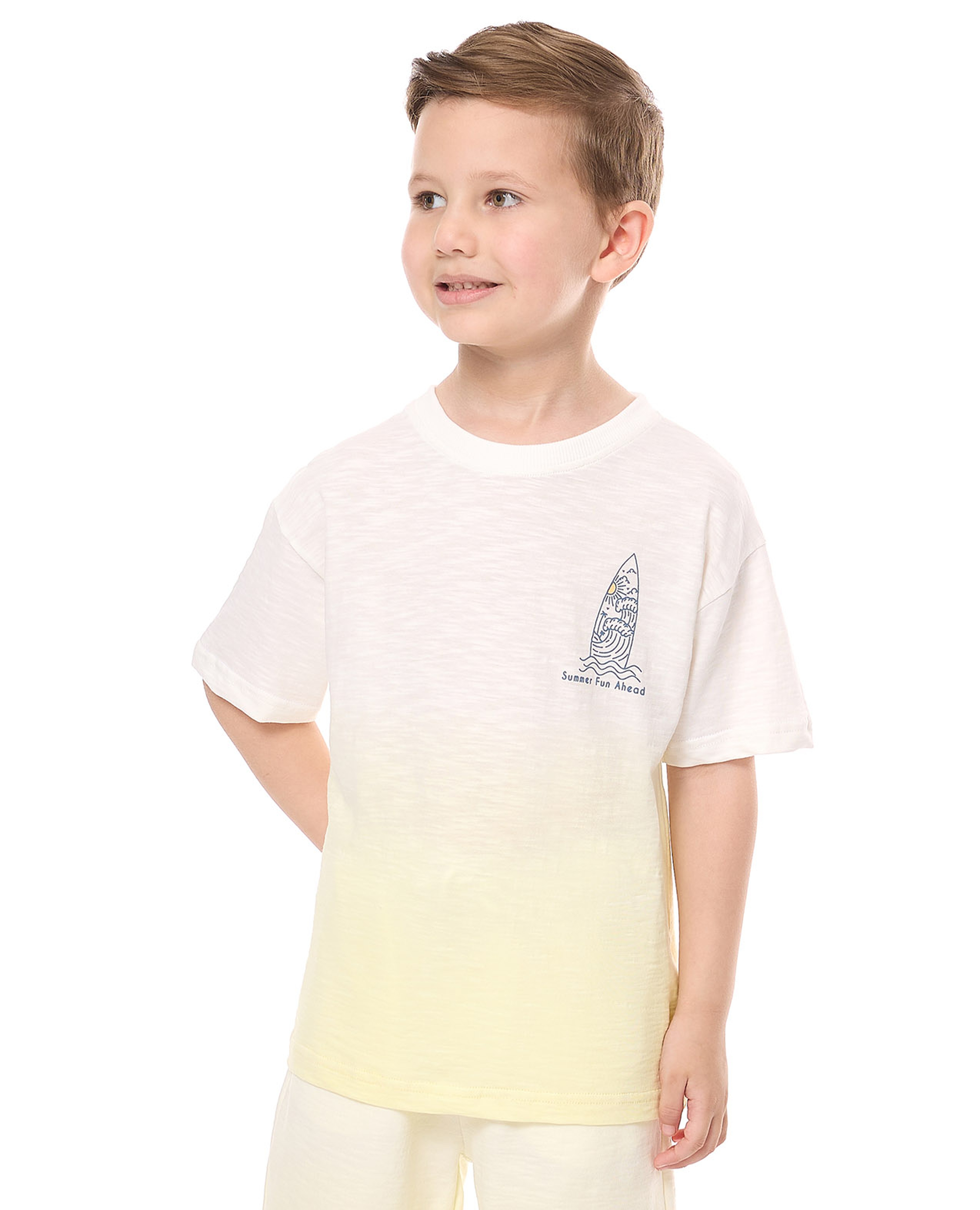 Printed T-Shirt with Crew Neck and Short Sleeves