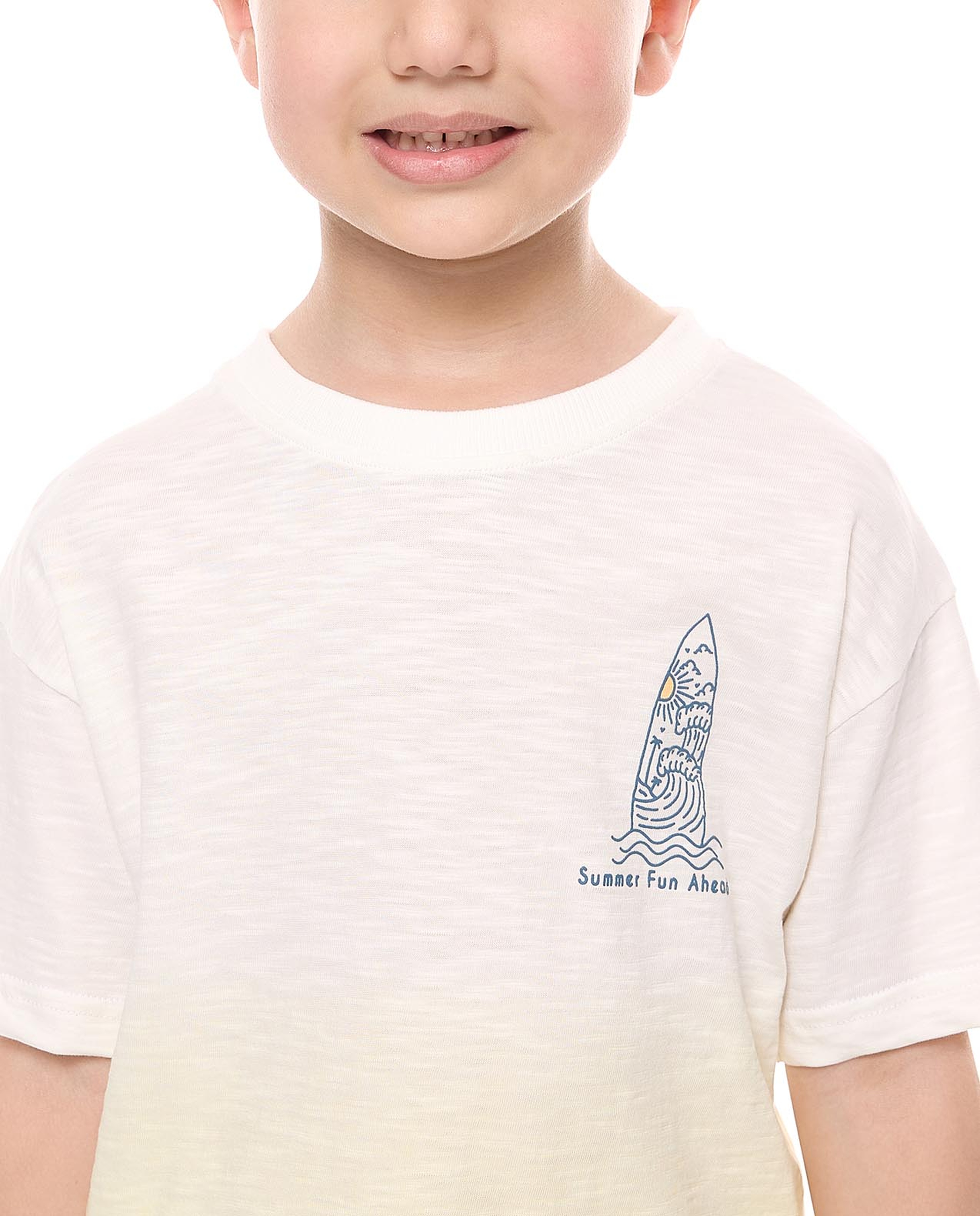 Printed T-Shirt with Crew Neck and Short Sleeves