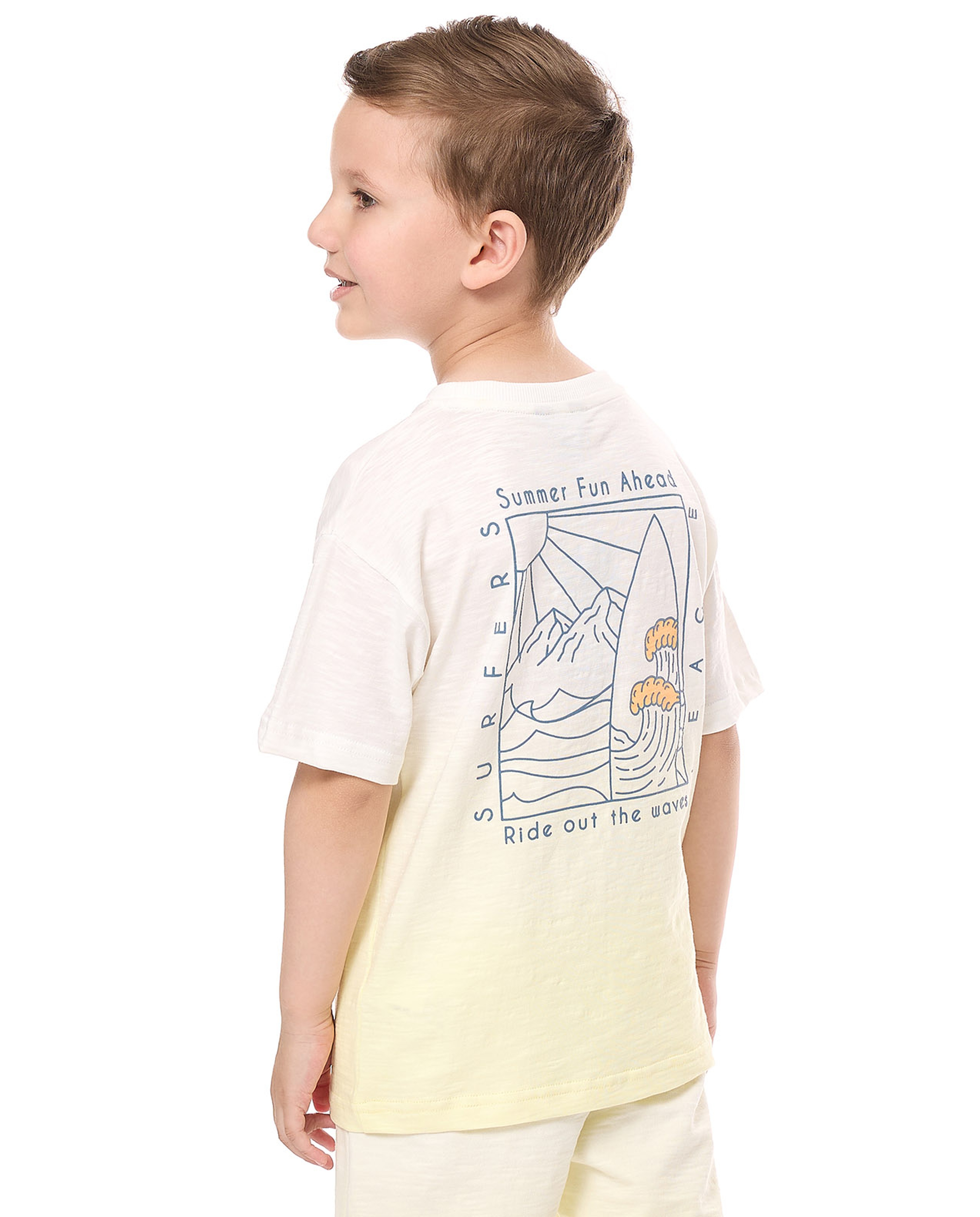 Printed T-Shirt with Crew Neck and Short Sleeves